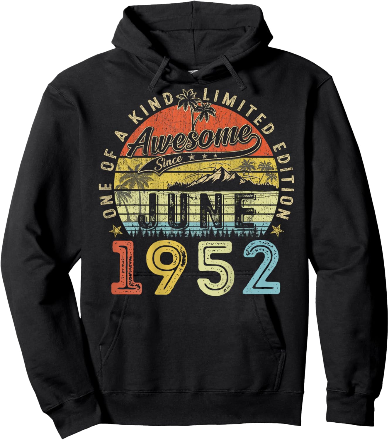 (À l'arrière) Édition limitée 74 Juin 1952 74e Anniversaire Hoodie - Hoodie | Black