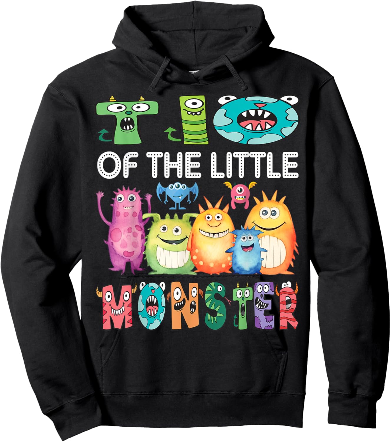 Tio Of The Little Monster Kids 1St Birthday Party Hoodie - Hoodie | Black