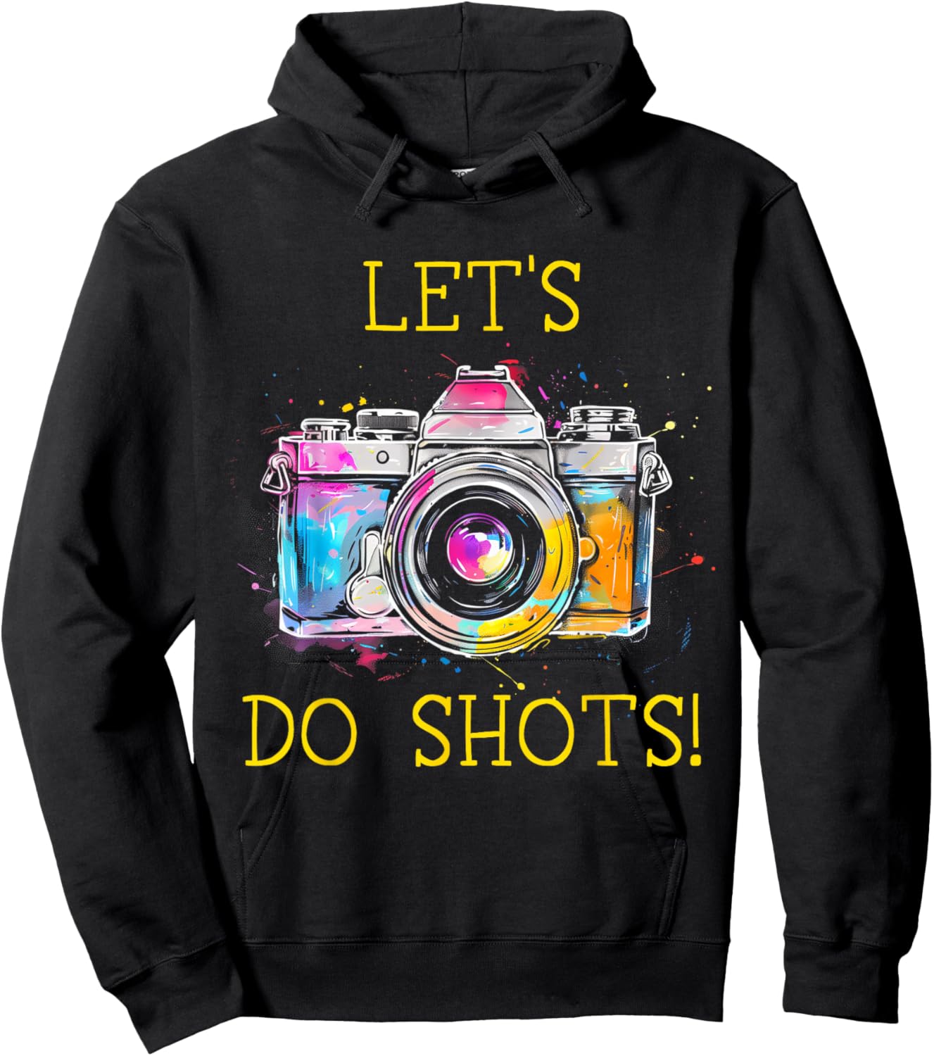 Photographer Let's Do Shots Camera Vintage Photography Hoodie - Hoodie | Black
