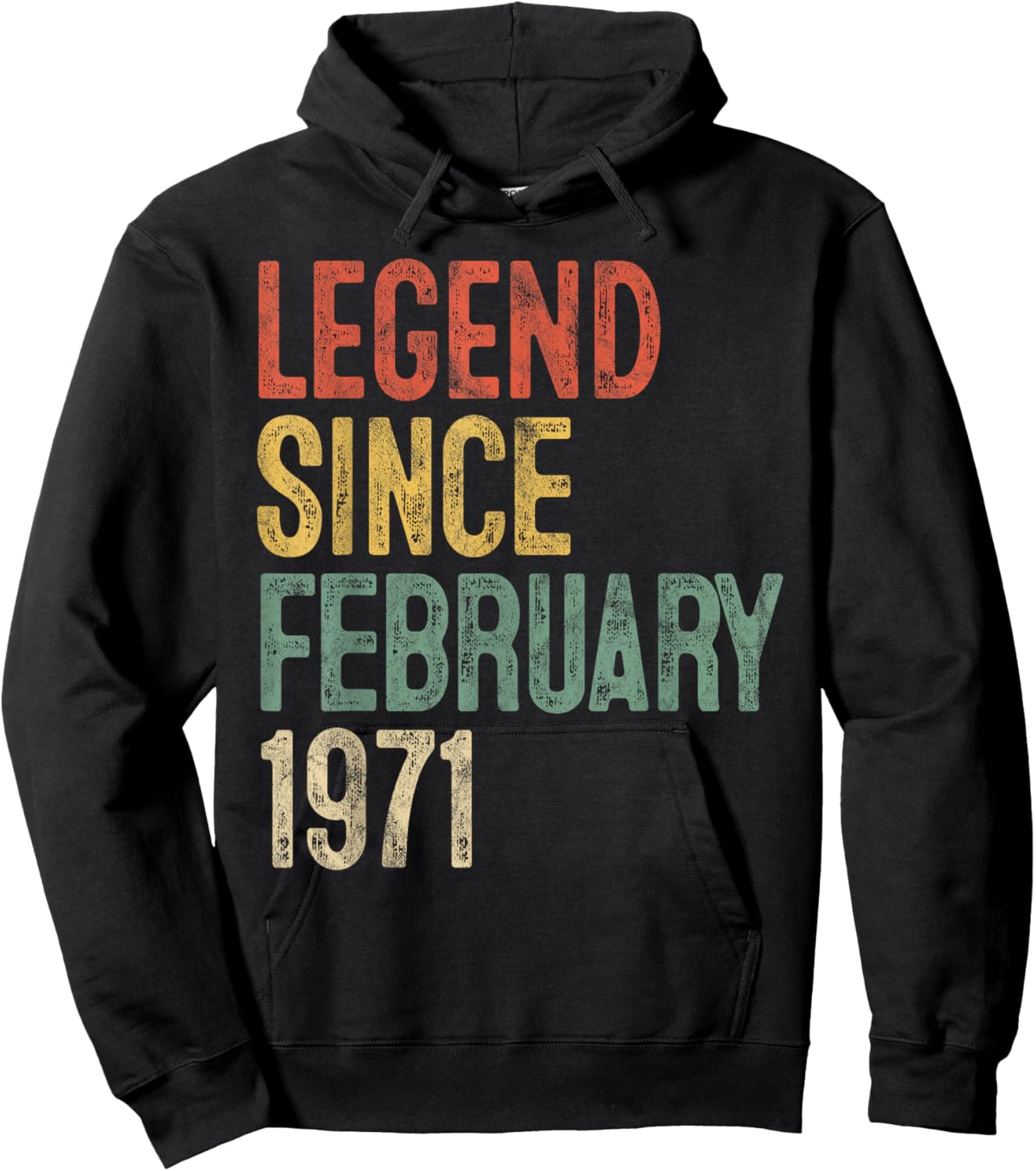 Legend February 1971 55th Birthday Men Women 55 Year Old Hoodie - Hoodie | Black