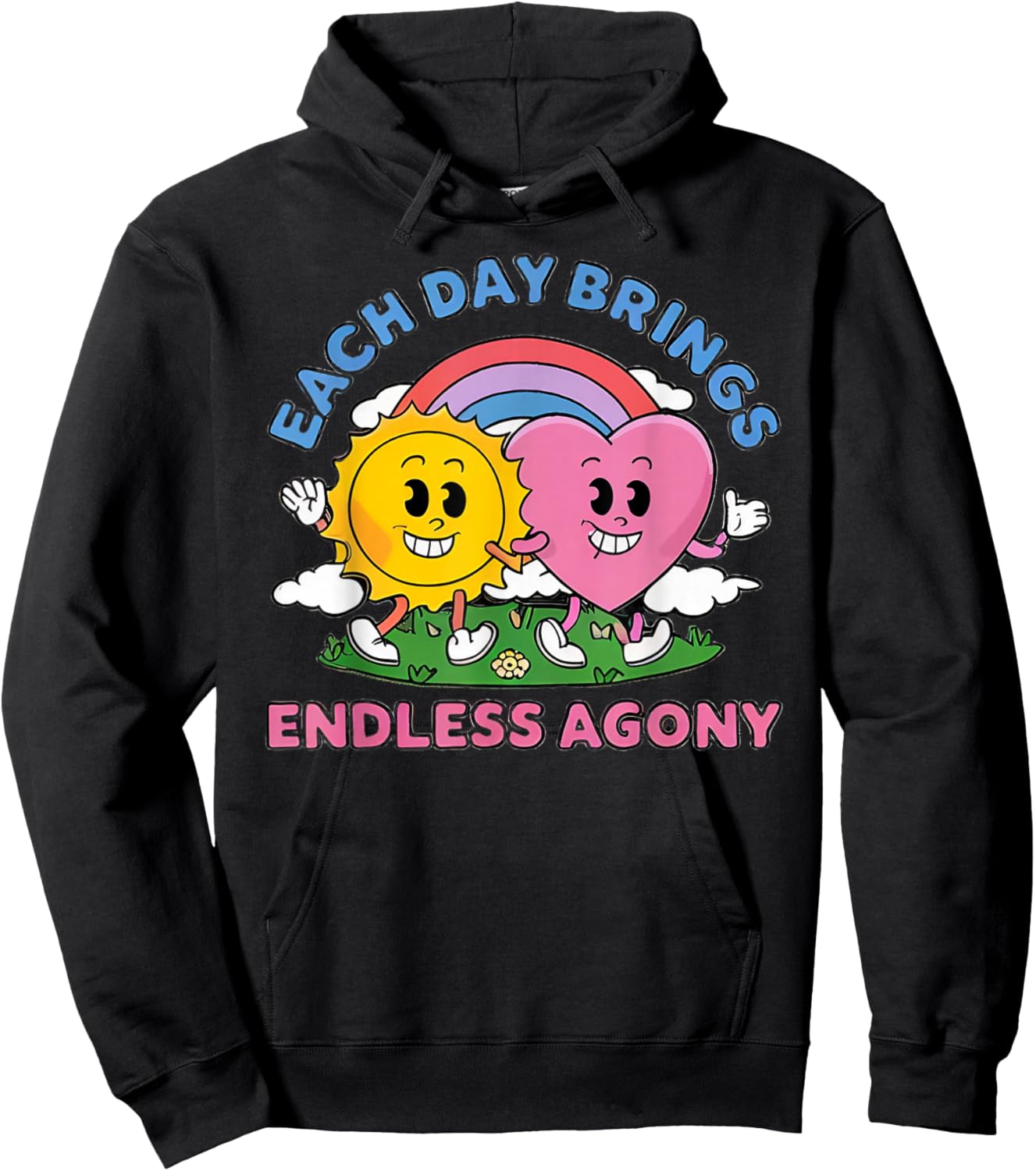 Each Day Brings Endless Agony Funny Oddly Specific Dank Meme Hoodie - Hoodie | Black