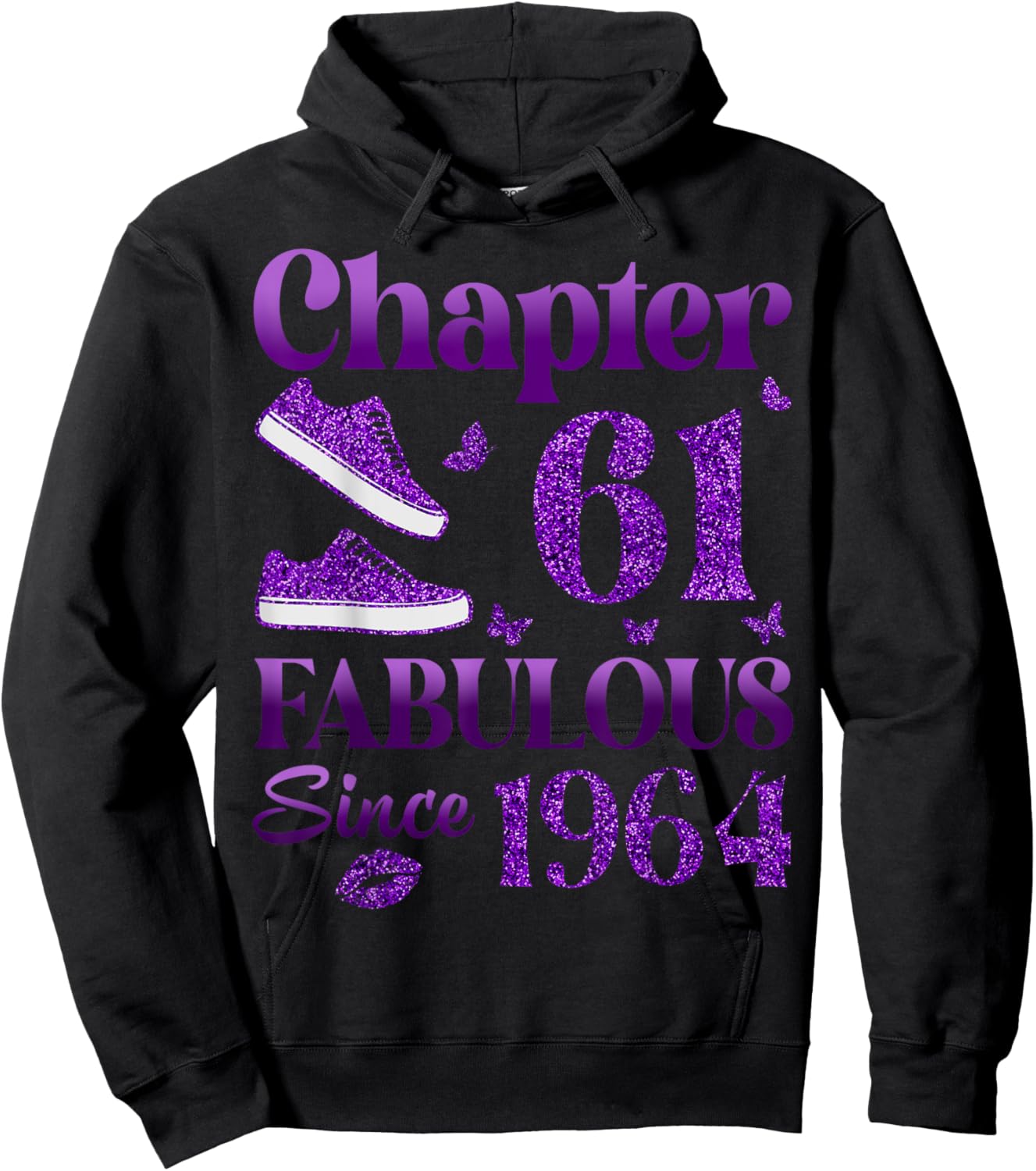 Chapter 61 Fabulous Since 1964 61st Birthday Gift Hoodie - Hoodie | Black