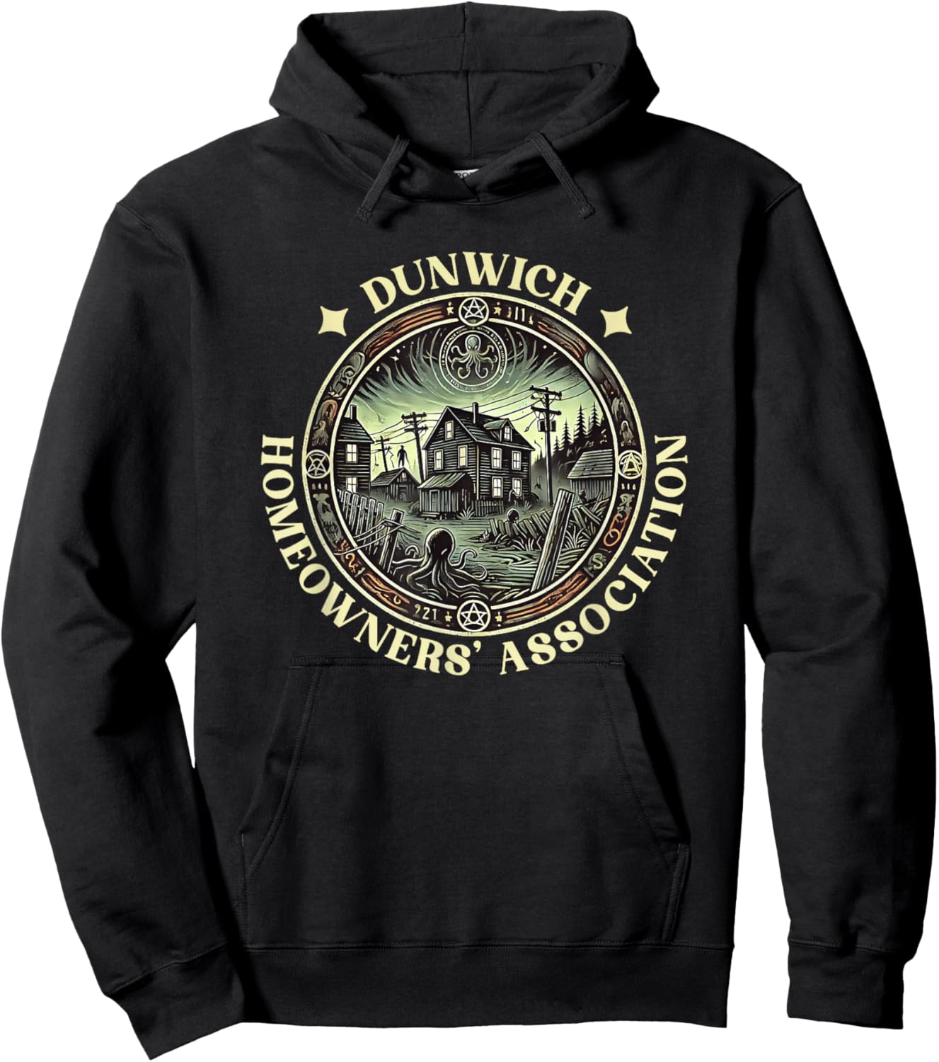 Dunwich Horror Miskatonic Lovecraft Cthulhu Necronomicon Hoodie - Hoodie | Black