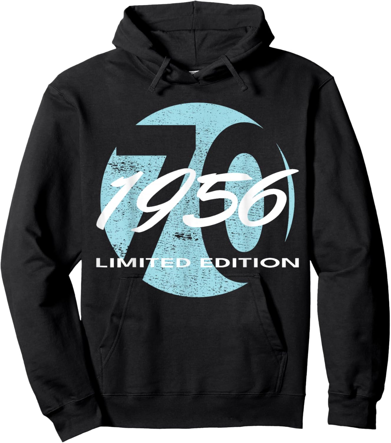 70th Birthday Man Woman 70 Years 1956 Funny Gift Hoodie - Hoodie | Black