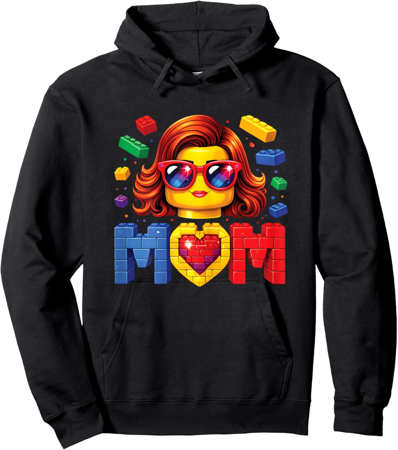Mom Master Builder Building Blocks Family Matching Mothers Hoodie - Hoodie | Black