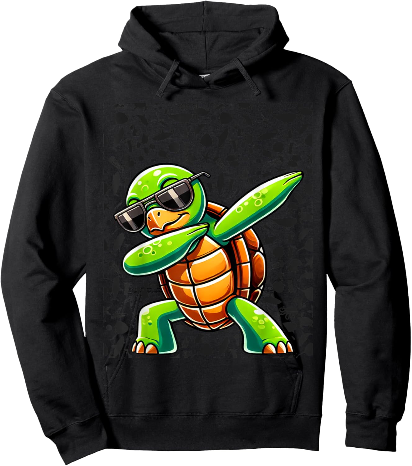 Dabbing Sea Turtle Animal Lover Save The Turtles Hoodie - Hoodie | Black
