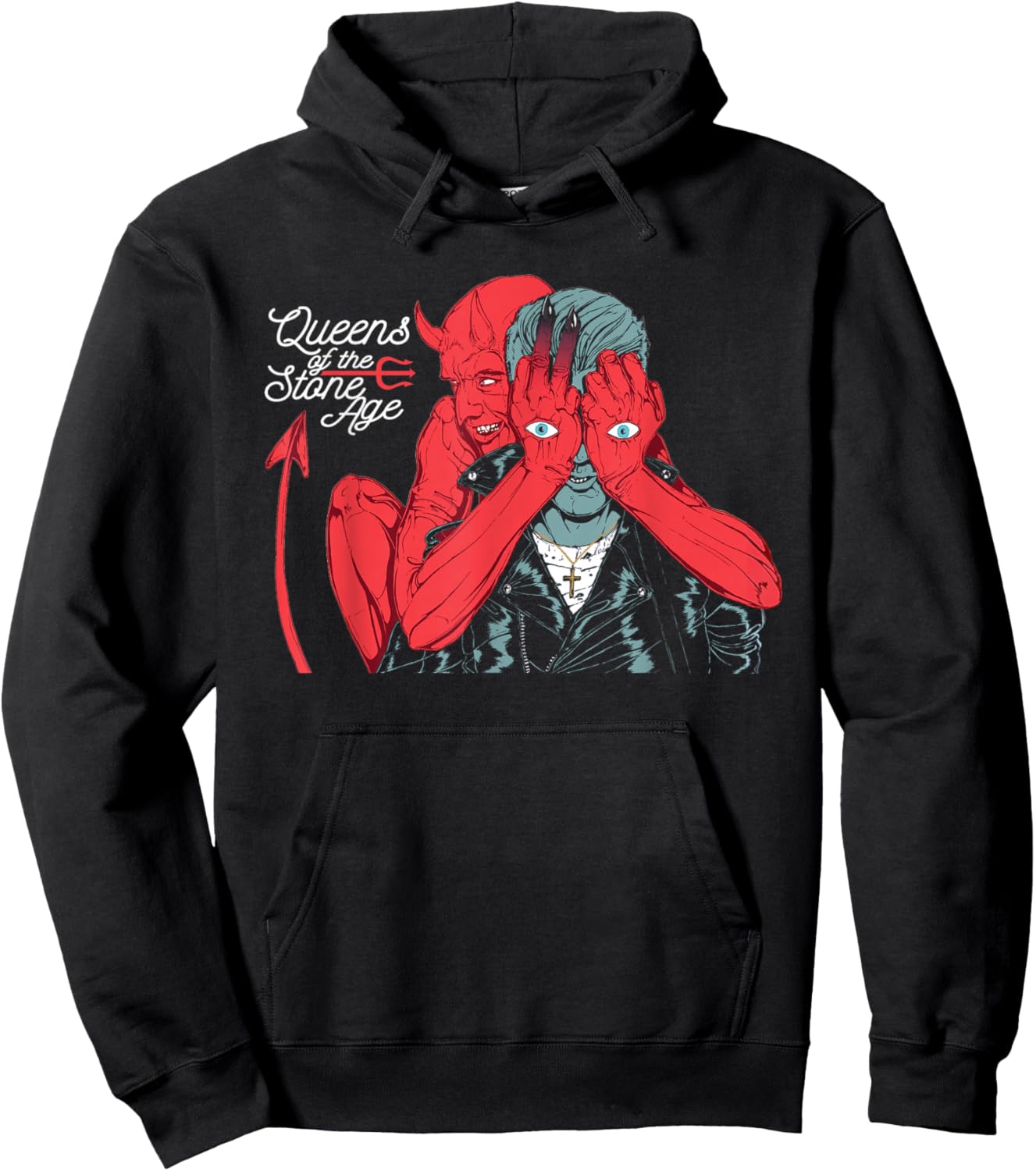 Official Queens of The Stone Age Devil Hoodie - Hoodie | Black