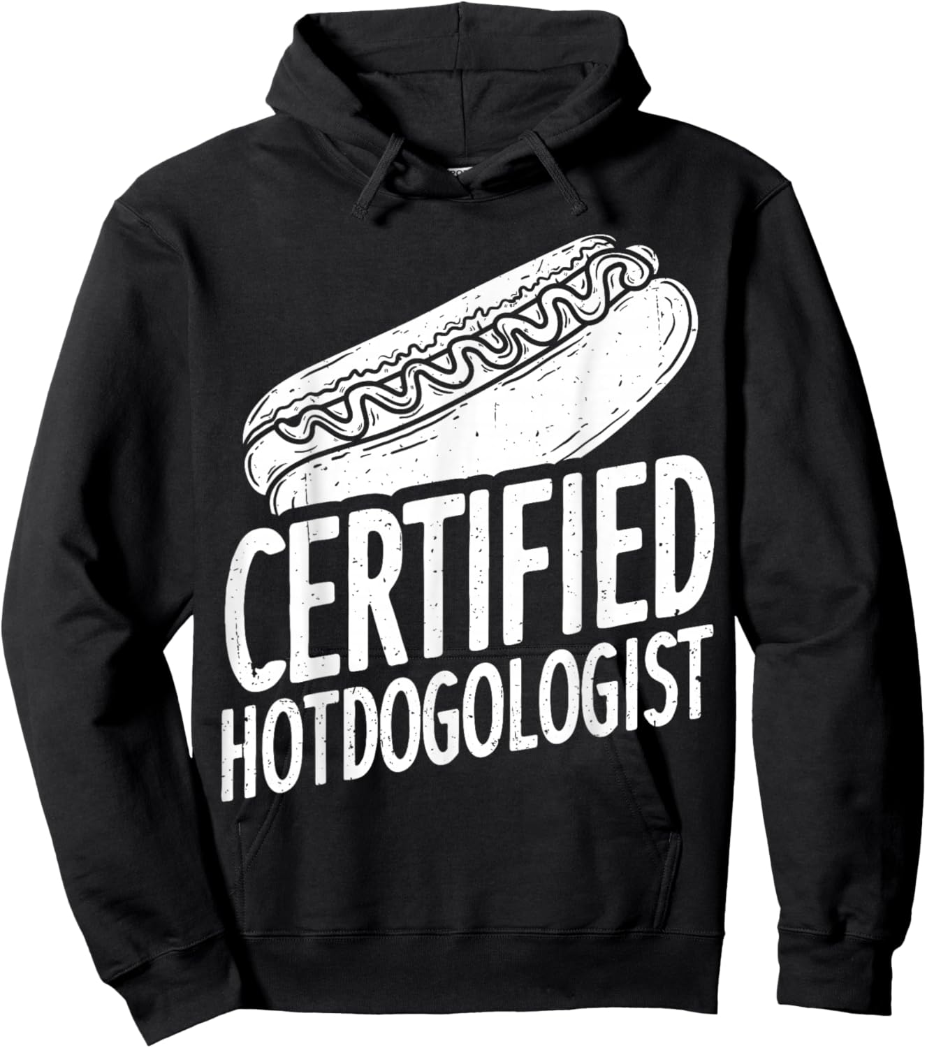 Certified HOTDOGOLOGIST Hotdog Outfit Hoodie - Hoodie | Black