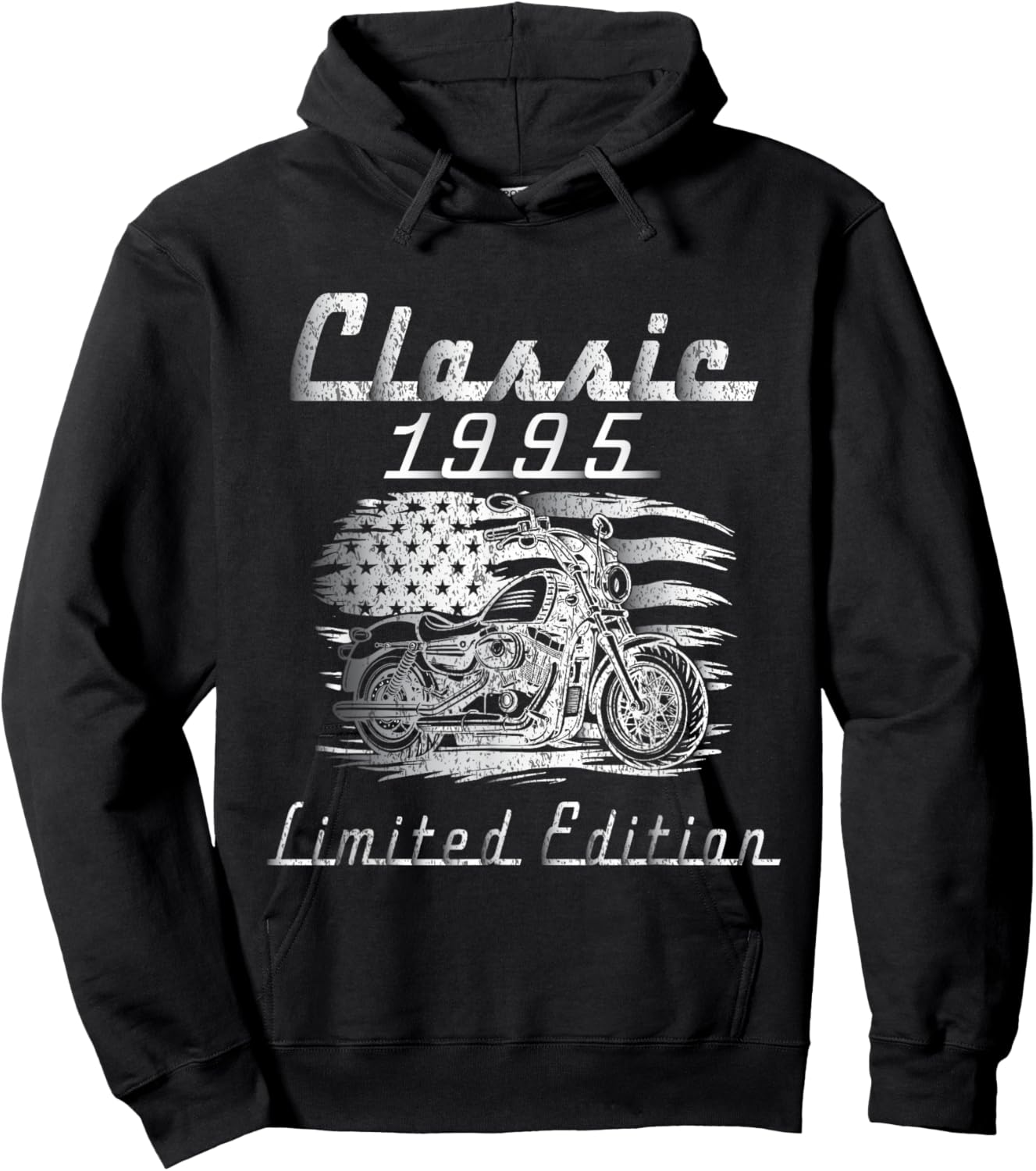 Classic 1995 Limited Edition Retro Motorcycle 30th Birthday Hoodie - Hoodie | Black