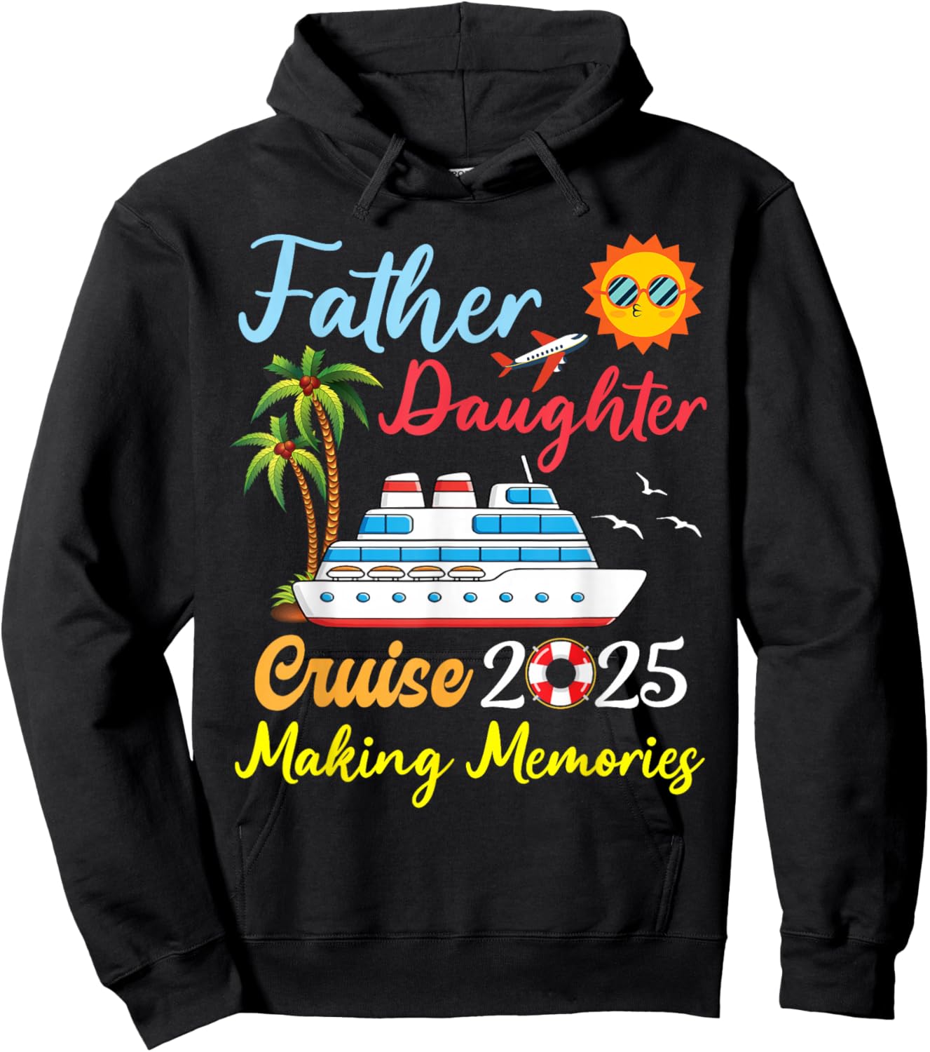 B6Shop New Trip 2025 Father Daughter Family Cruise Trip 2025 Hoodie - Hoodie | Black