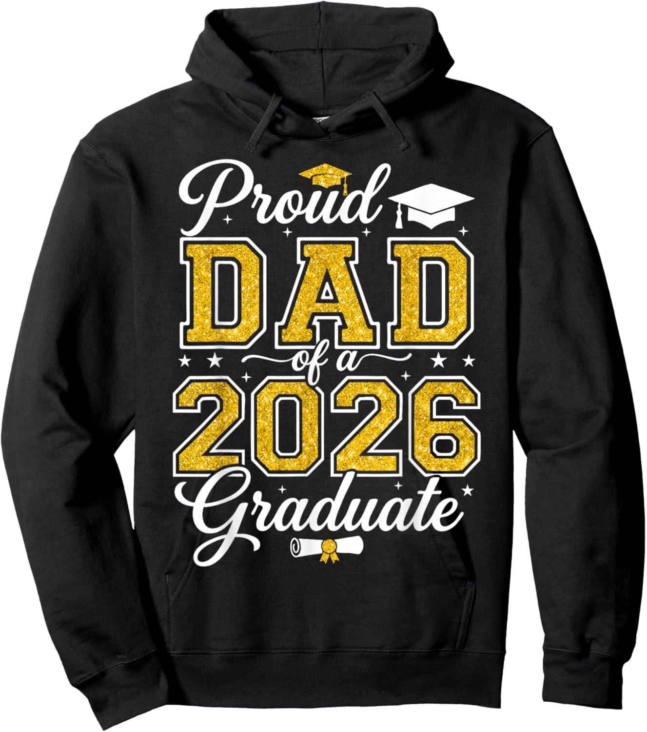Proud Dad of a 2026 Graduate Senior Graduation Men Hoodie - Hoodie | Black