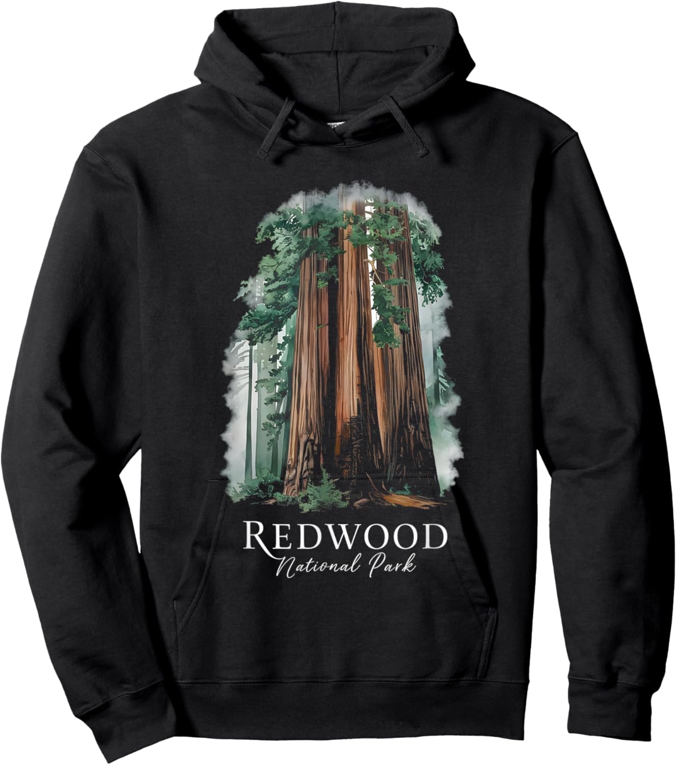 Redwood National Park Souvenir California Outdoors Nature Hoodie - Hoodie | Black