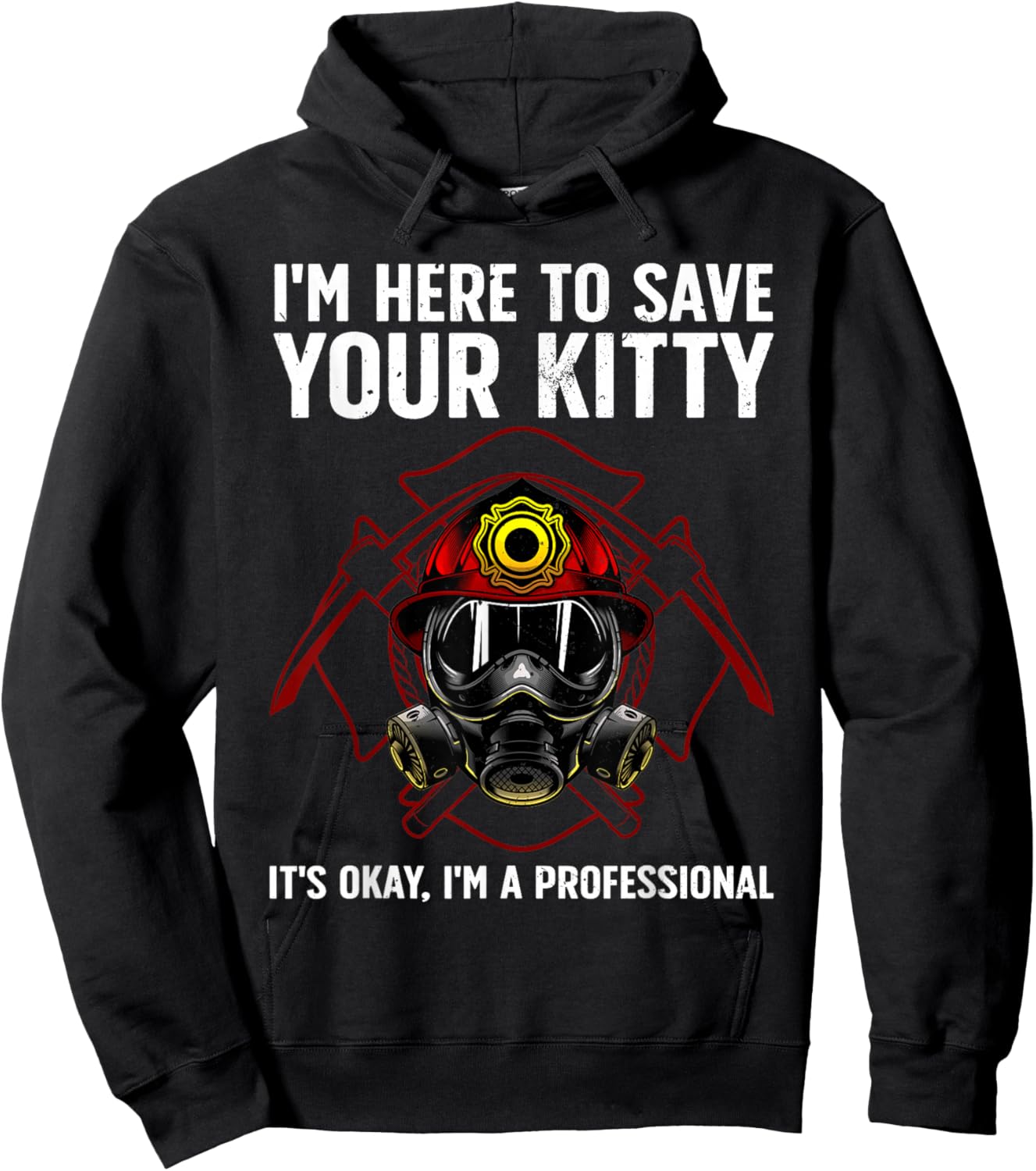 Funny Firefighter Art Women Fireman Gag Fire Fighter Hoodie - Hoodie | Black