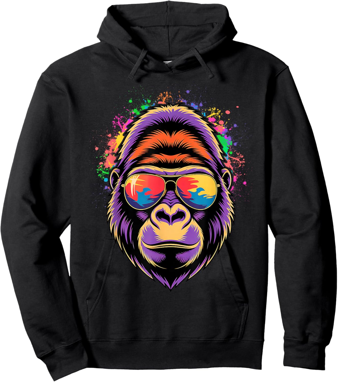 Funny Gorilla Sunglasses Hoodie - Hoodie | Black