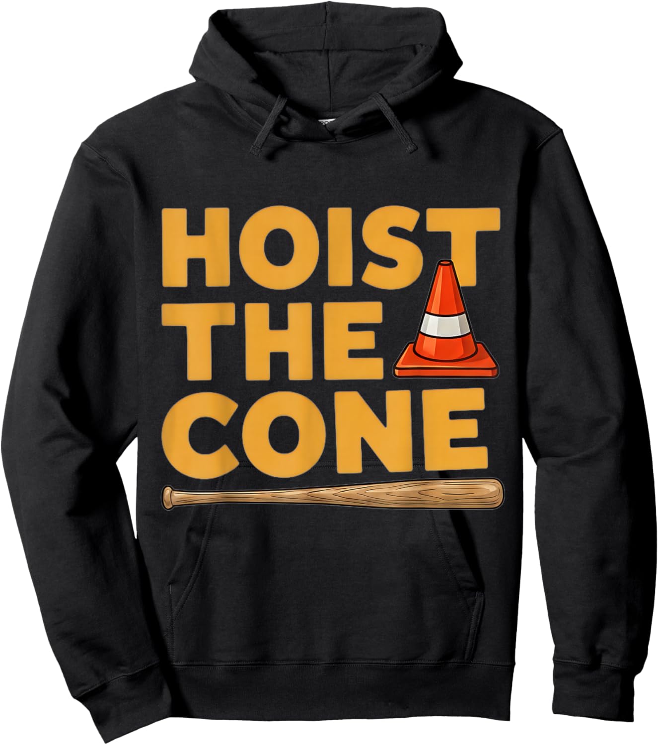 Hoist The Cone Funny Humor Hoodie - Hoodie | Black