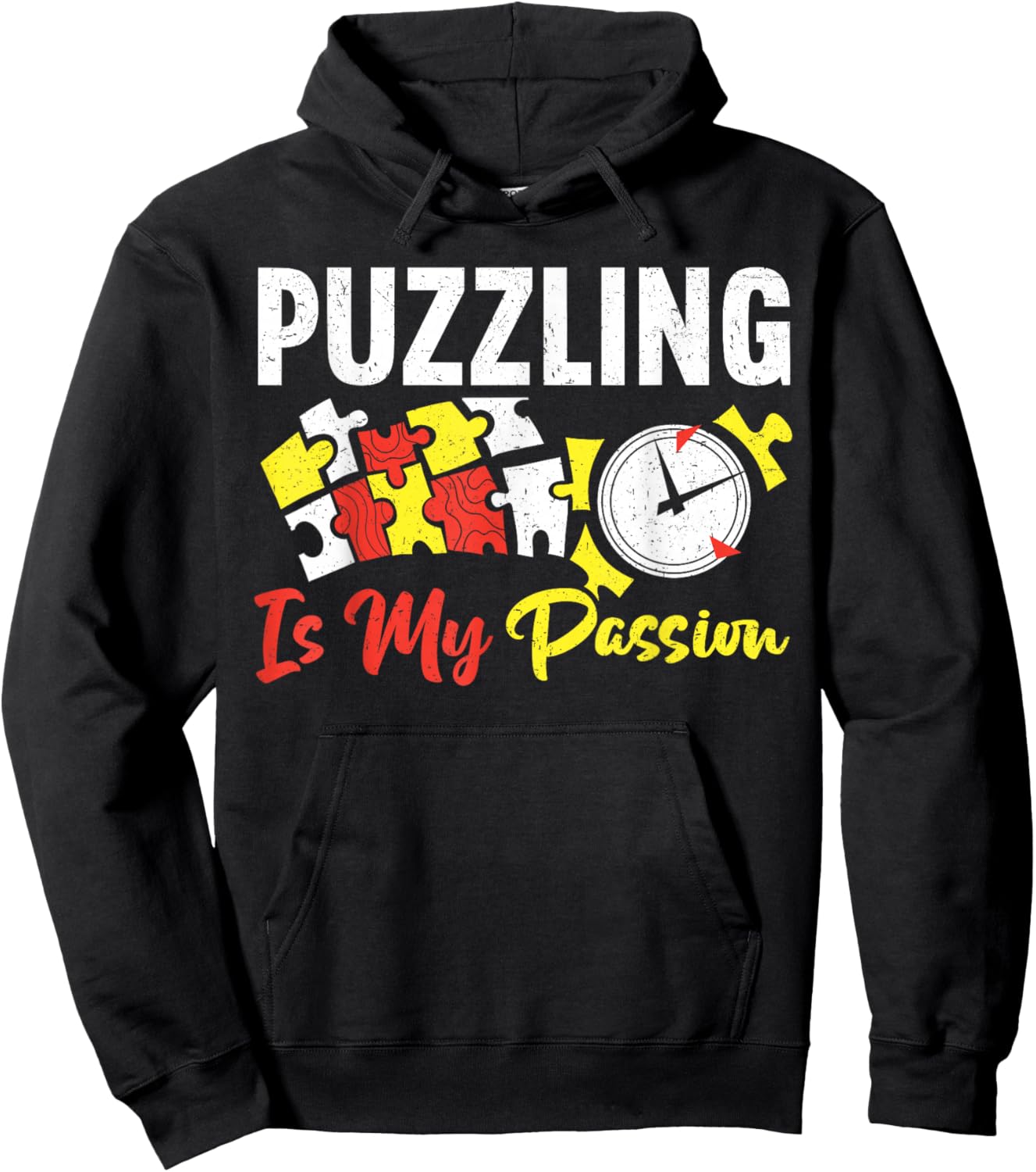 Puzzling Is My Passion Funny Puzzling Hoodie - Hoodie | Black