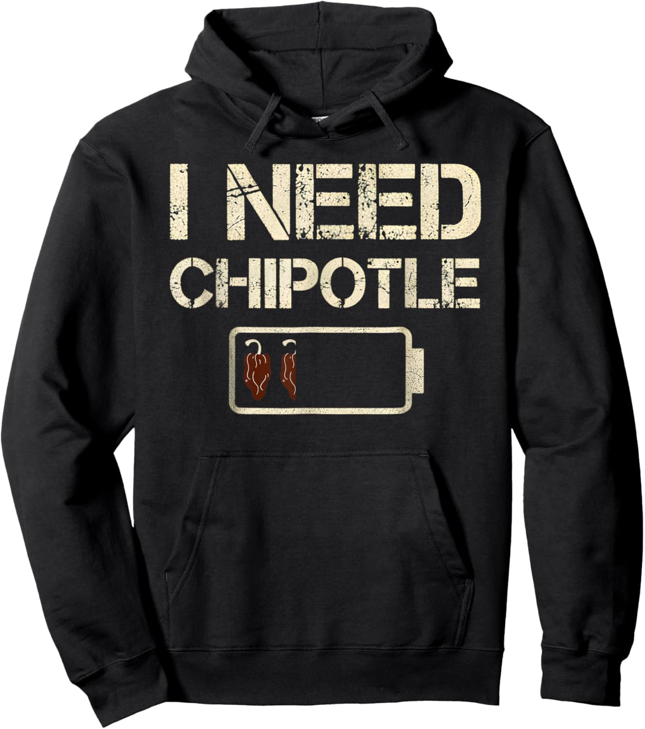 I Need Chipotle Funny Chili Pepper Hot Mexican Food Lovers Hoodie - Hoodie | Black
