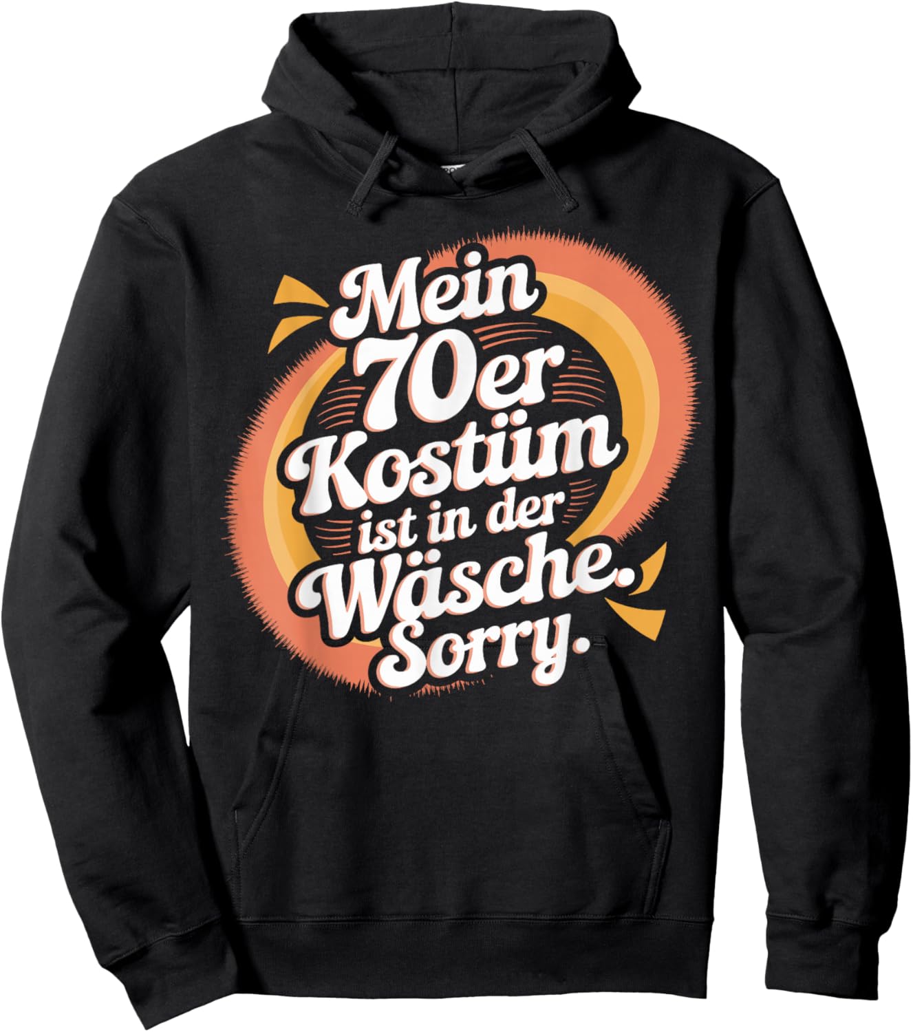 70s Party Costume Is In The Laundry Retro Outfit Seventies , black, S Hoodie - Hoodie | Black