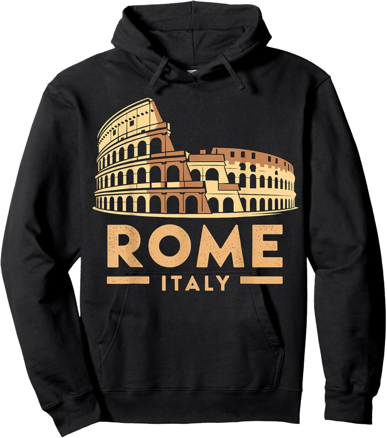 Rome Italy Colosseum Vintage Travel Hoodie - Hoodie | Black