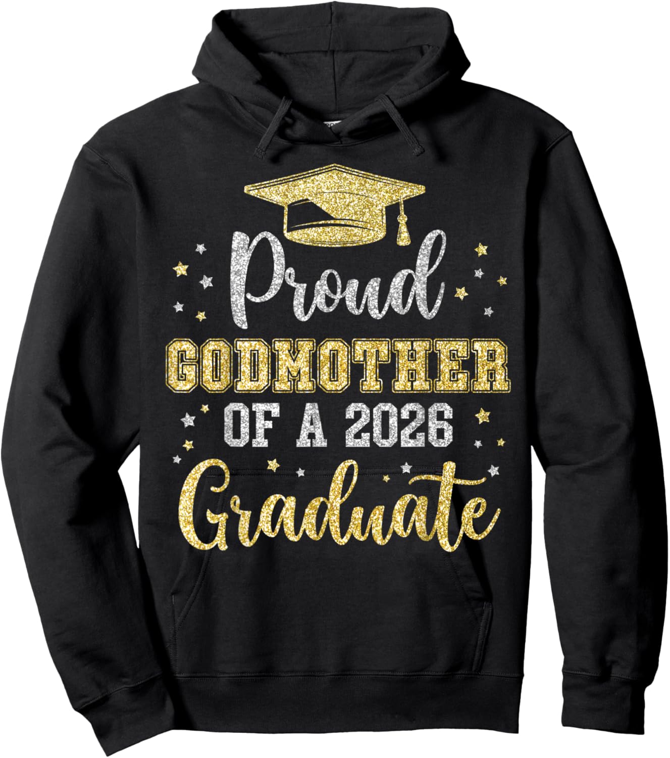 Proud Godmother of A 2026 Graduate Class of 2026 Senior Hoodie - Hoodie | Black