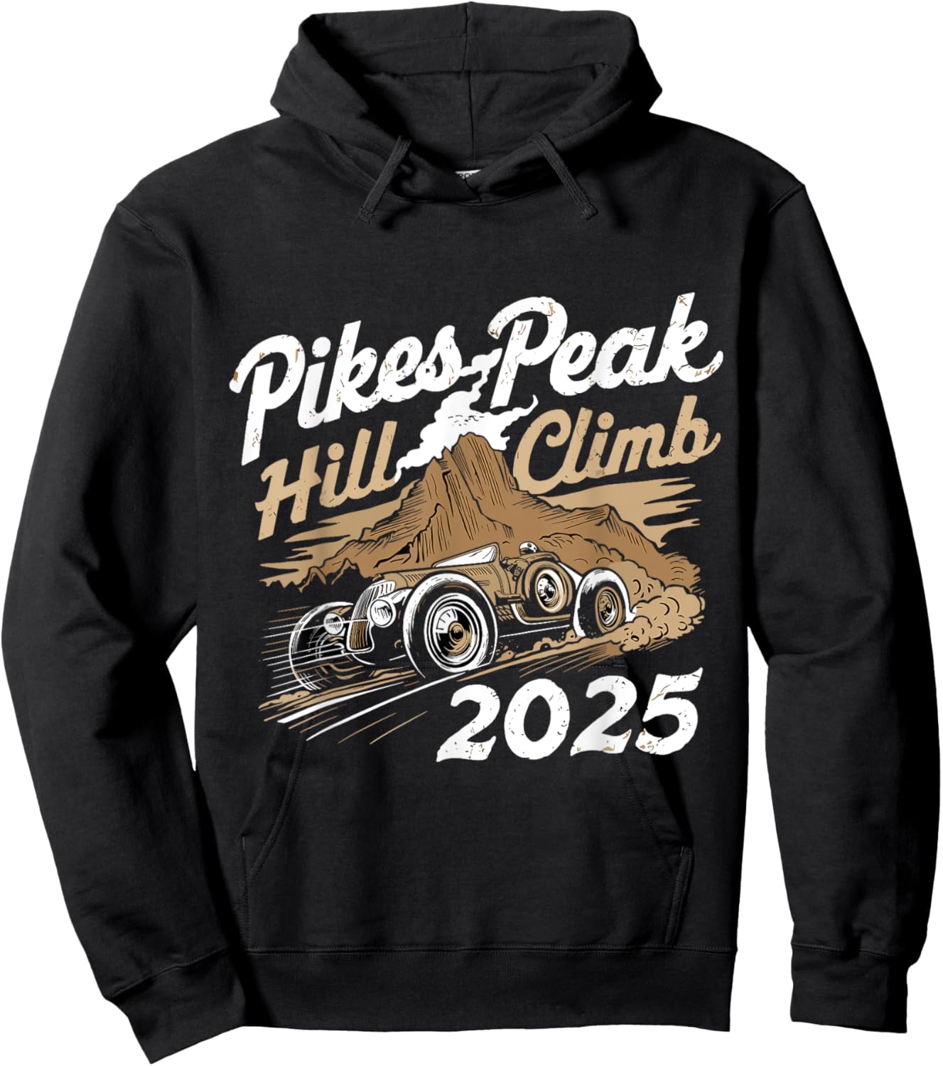 Pikes Peak Hill Climb Funny Colorado Car Race Retro Souvenir Hoodie - Hoodie | Black