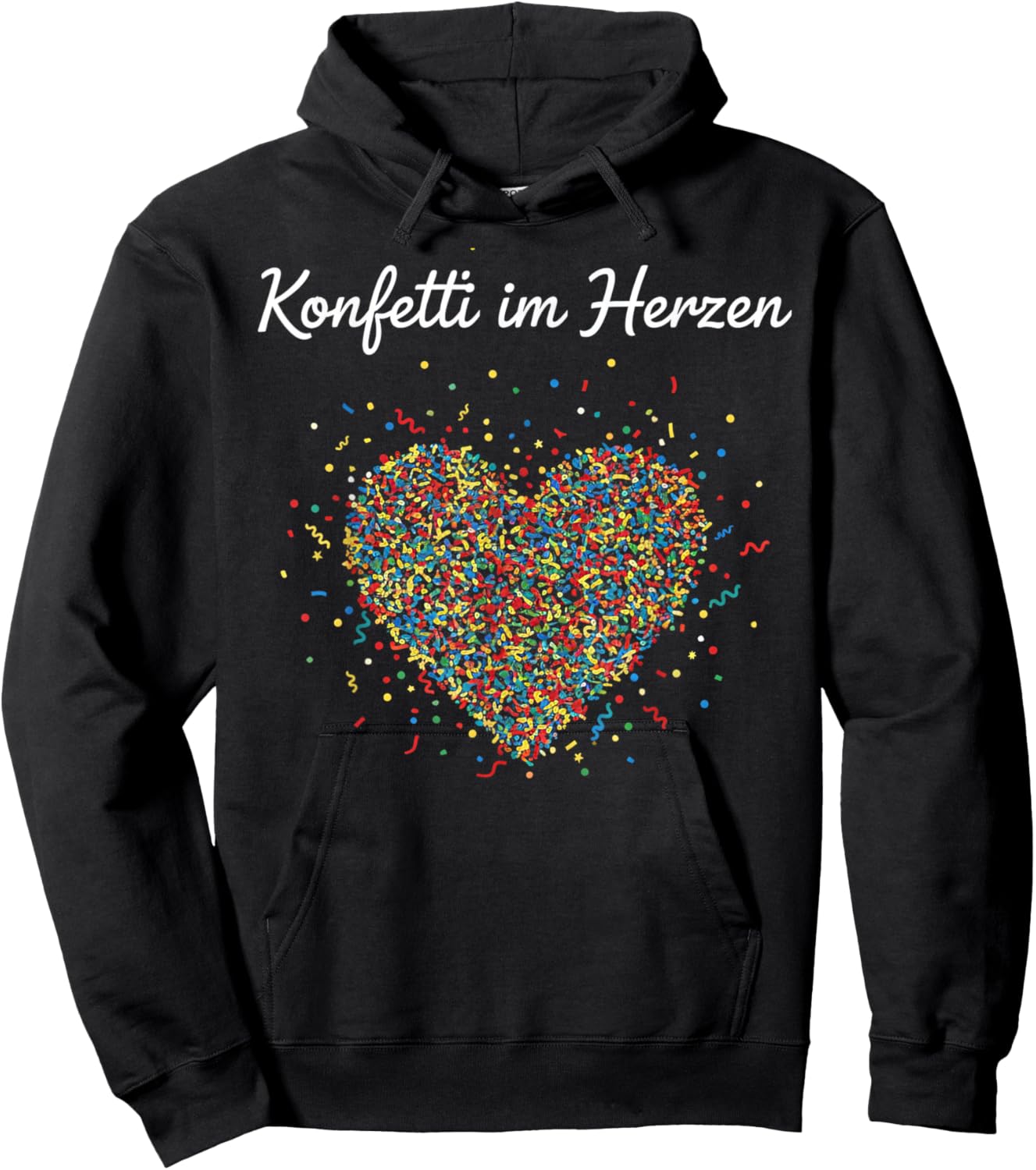 Confetti in the Heart for Carnival Costume Fancy Dress Hoodie - Hoodie | Black