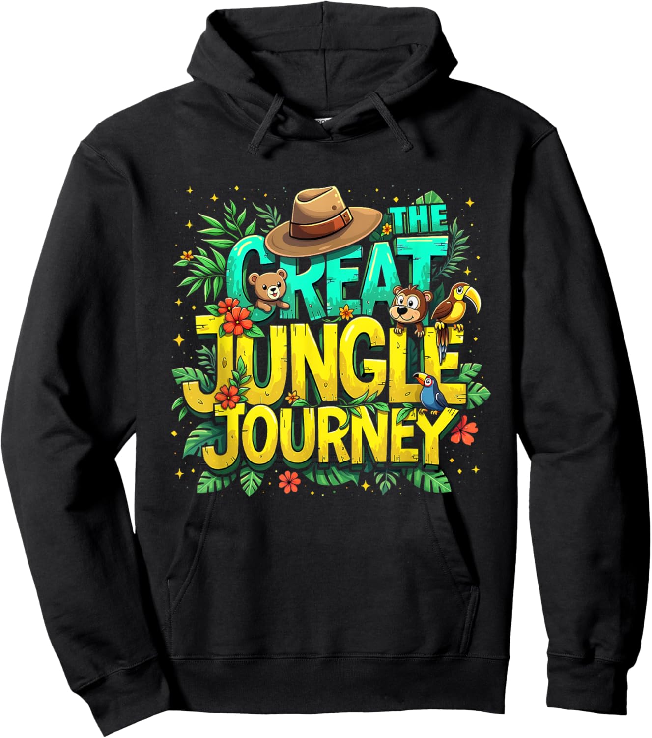 Retro The Great Jungle Journey Adventure Theme VBS Costume Hoodie - Hoodie | Black