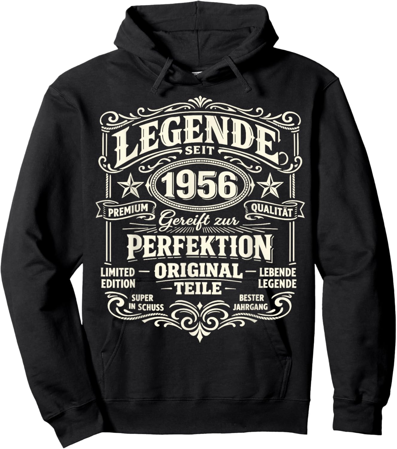 70th Birthday Man Woman 70 Years Decoration 1956 Gift Funny Hoodie - Hoodie | Black