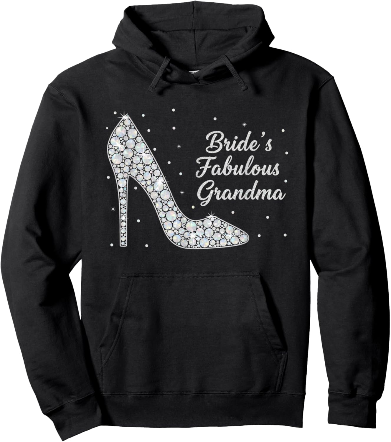 Grandparent Bride's Fabulous Grandma Grandma of The Bride Hoodie - Hoodie | Black