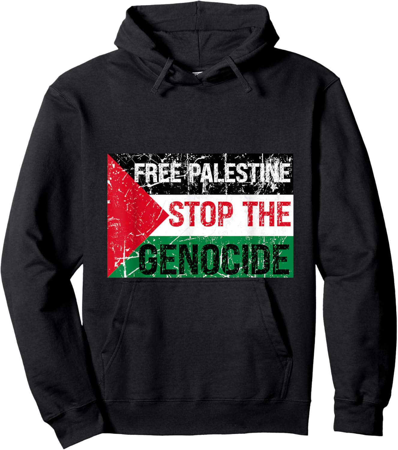 Supporting Freedom: Free Palestine Stop The Genocide Hoodie - Hoodie | Black