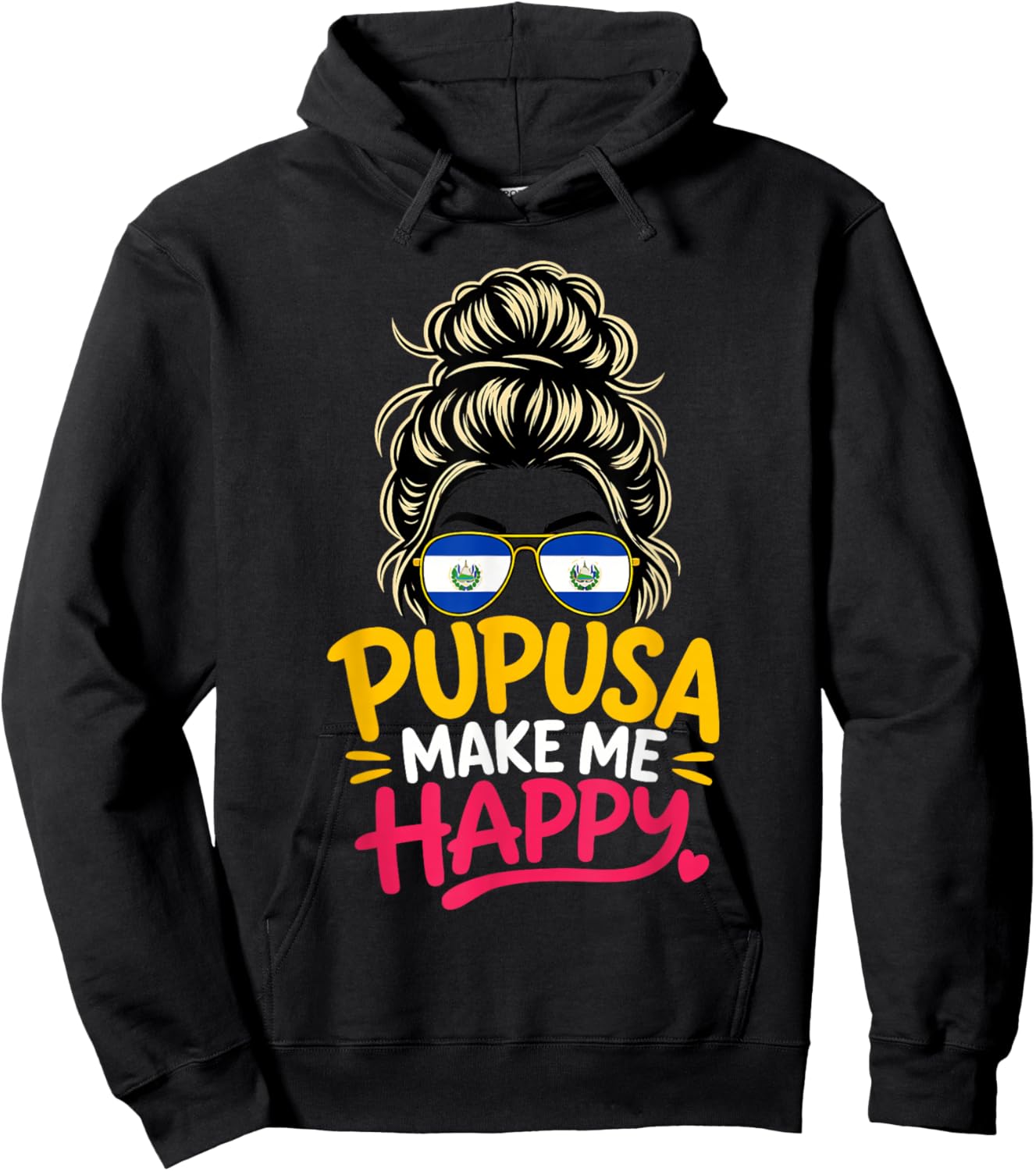 El Salvador Pupusa Mom Salvadoran Girl Pupusas Hoodie - Hoodie | Black