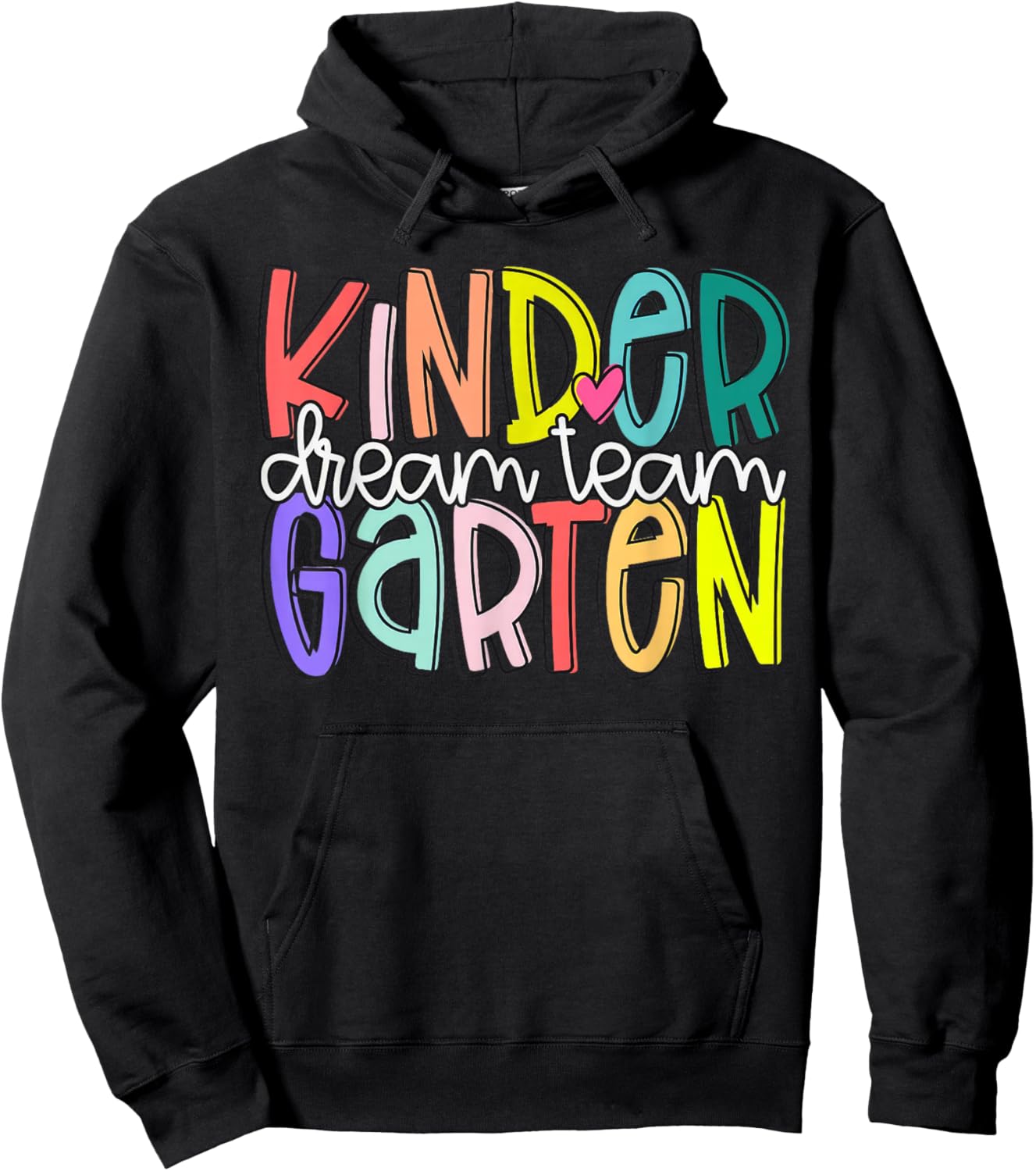 Retro Kindergarten Dream Team Back To School Teacher Kids Hoodie - Hoodie | Black