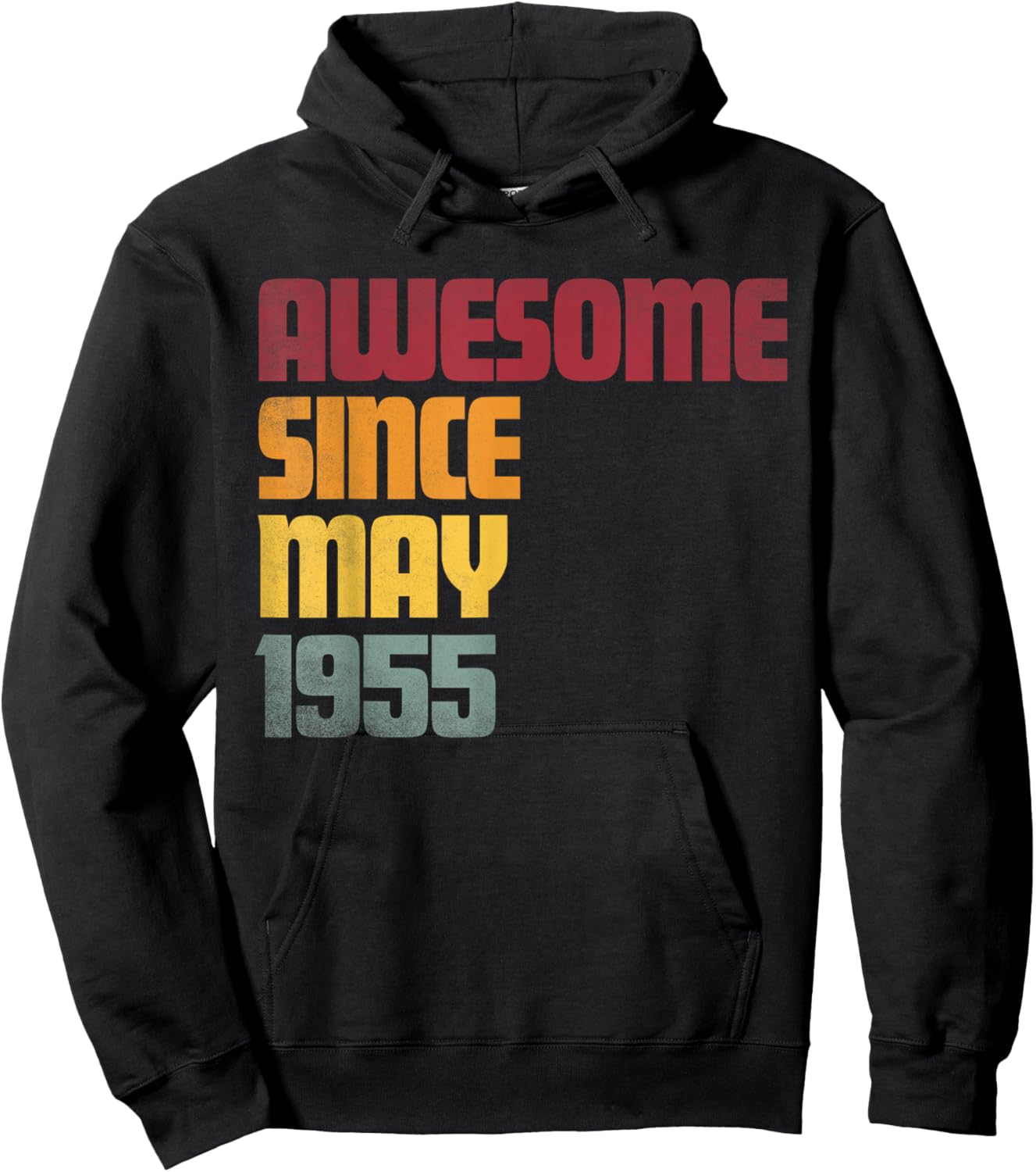 Awesome Since May 1955 71st Birthday - Vintage Hoodie - Hoodie | Black