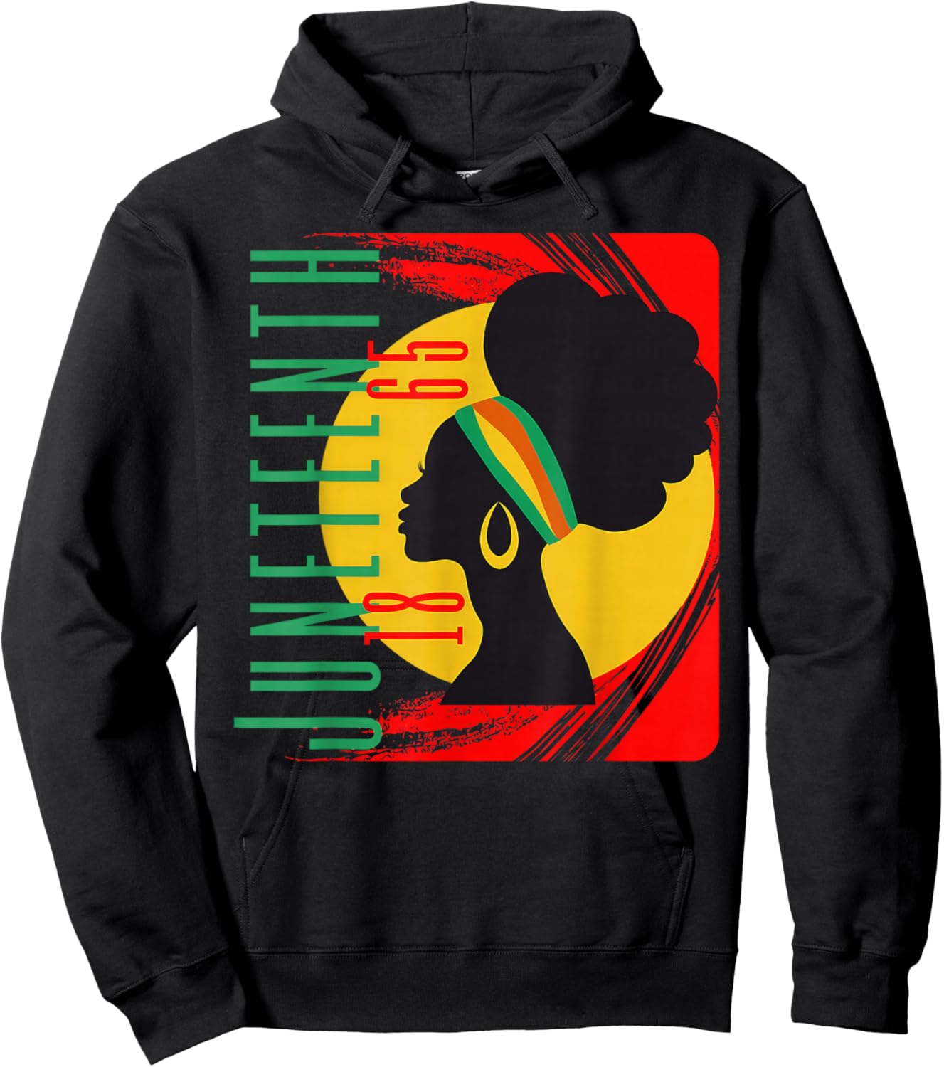 Juneteenth 1865 Freedom Day Black Women Girl African Afro Hoodie - Hoodie | Black