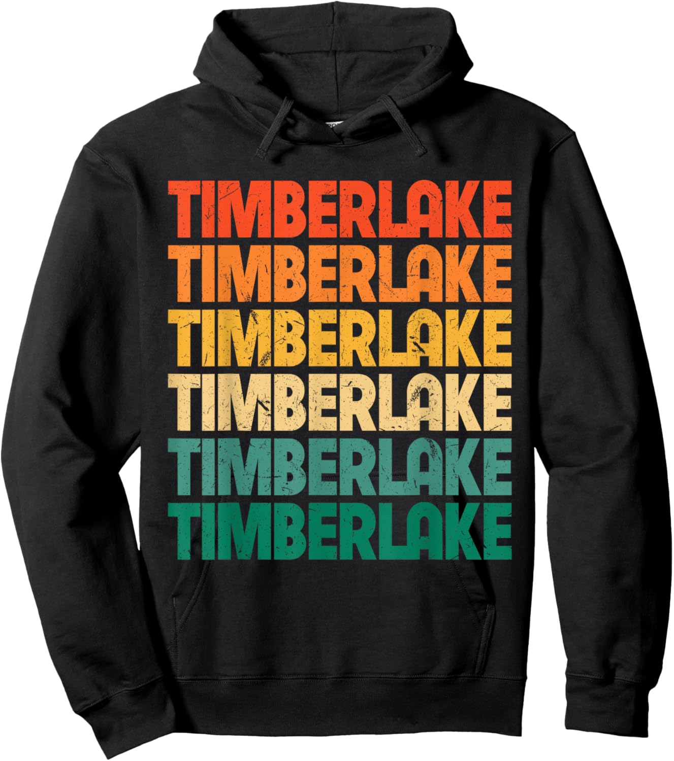 Vintage Timberlake First Name I Love Timberlake Retro Funny Hoodie - Hoodie | Black