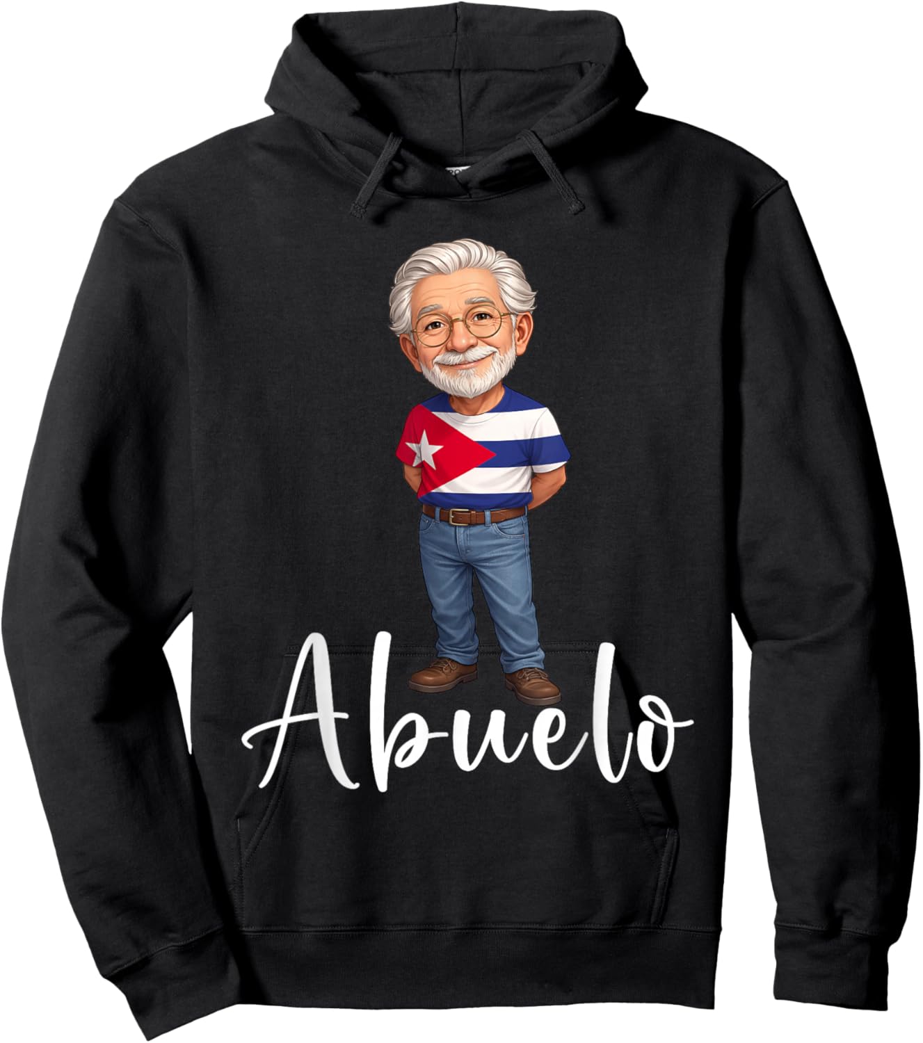 Cuban Abuelo Granddad Flag Grandfather Grandpa Cuba Hoodie - Hoodie | Black