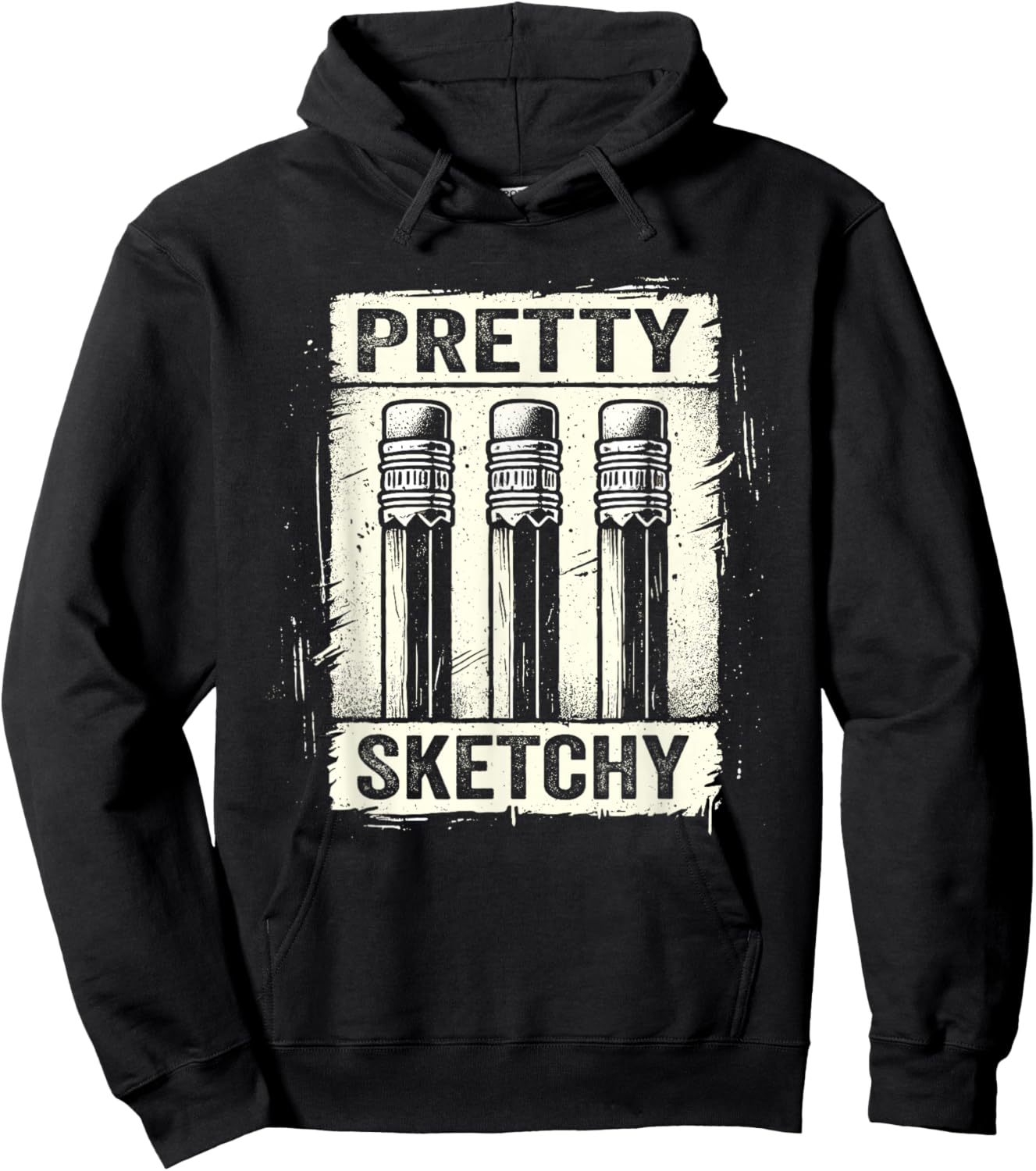 Pretty Sketchy Artist Pencils Sketch Sketching Paint Artist Hoodie - Hoodie | Black
