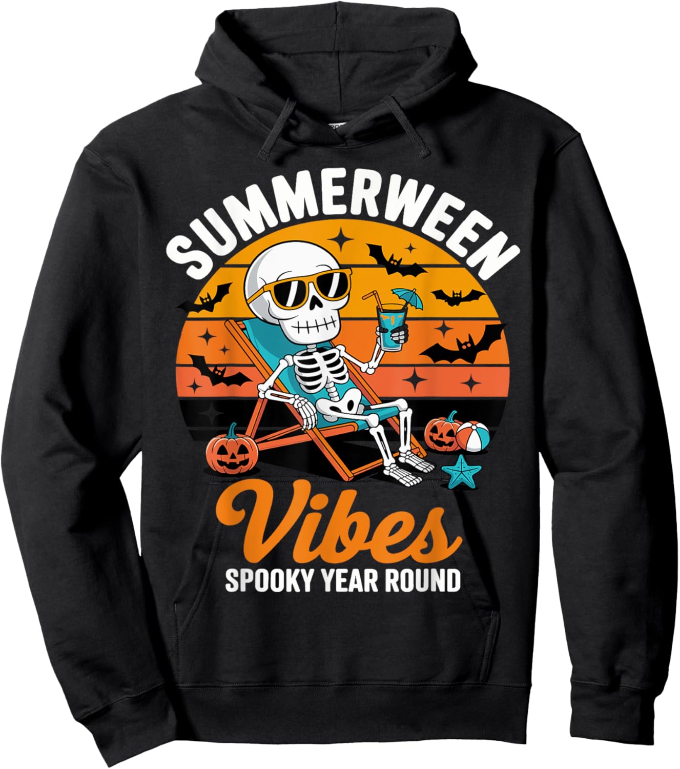 Summerween Spooky Summer summerween party Halloween Summer Hoodie - Hoodie | Black