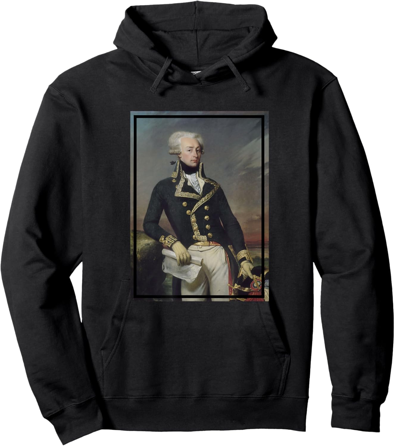 Marquis de Lafayette Portrait Painting (1834) Hoodie - Hoodie | Black
