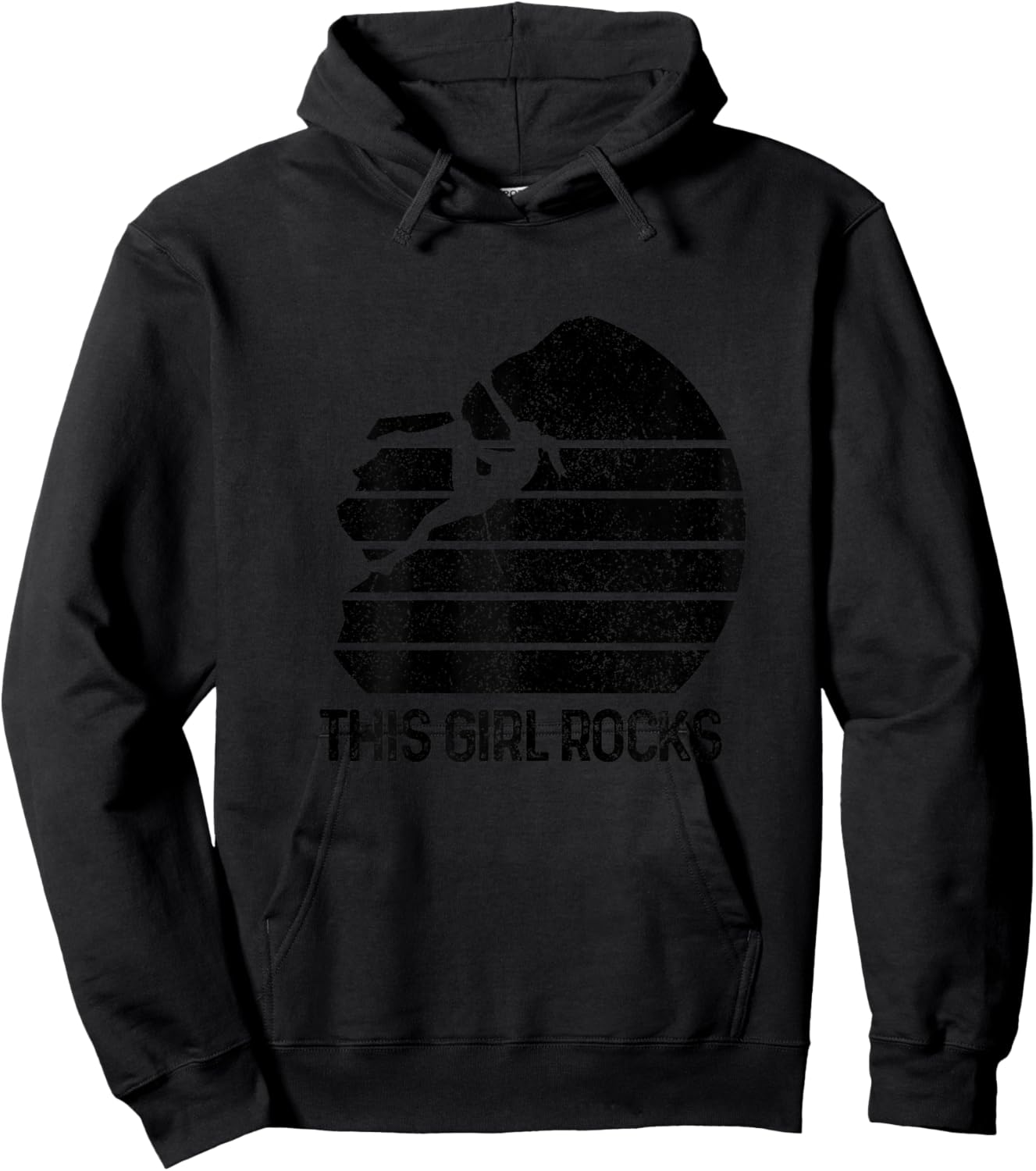 Rock Climbing Girl Definition Climber Bouldering Climb Hoodie - Hoodie | Black