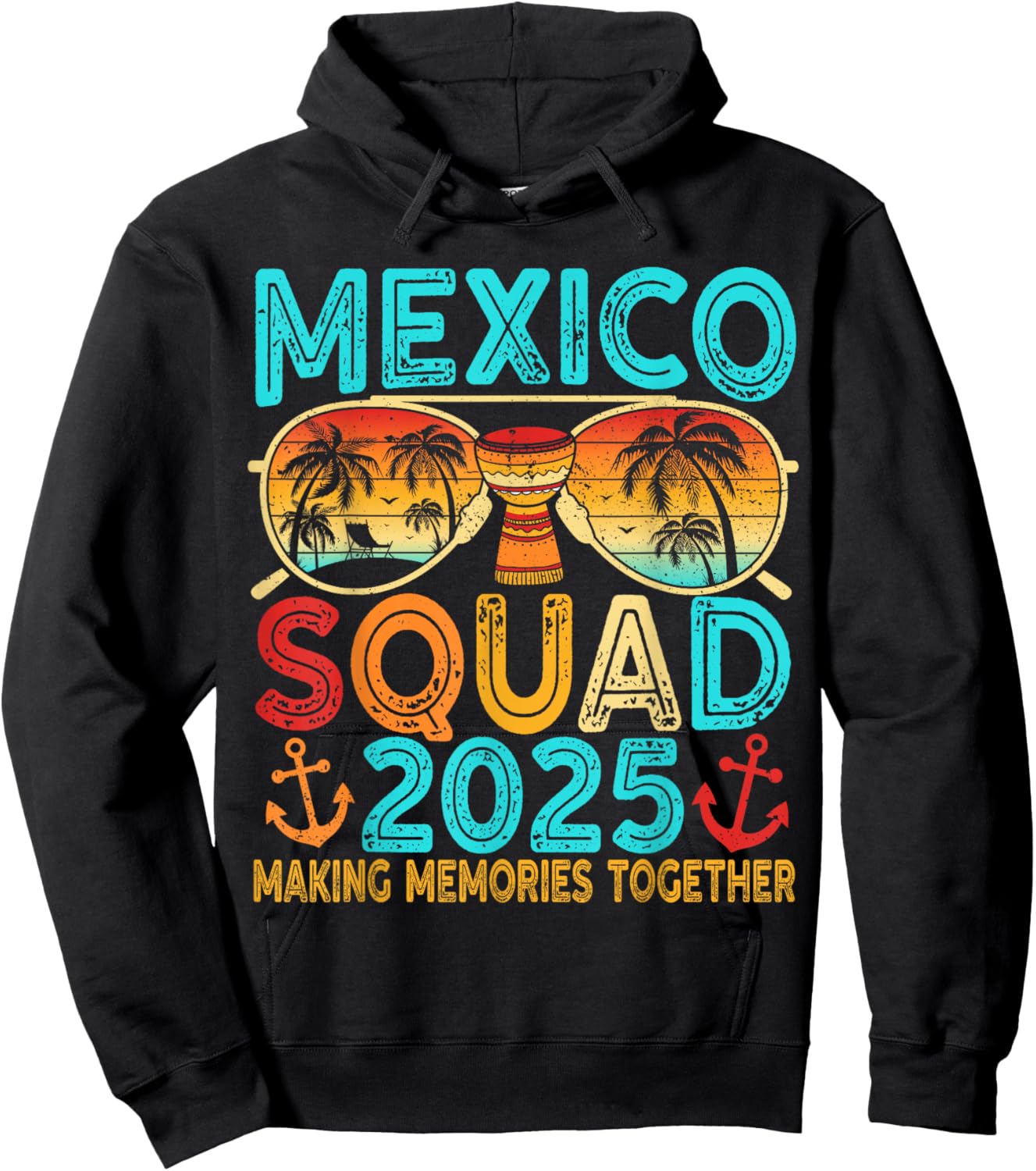 Mexico Vacation Squad 2025 Matching Family Vacation Group Hoodie - Hoodie | Black
