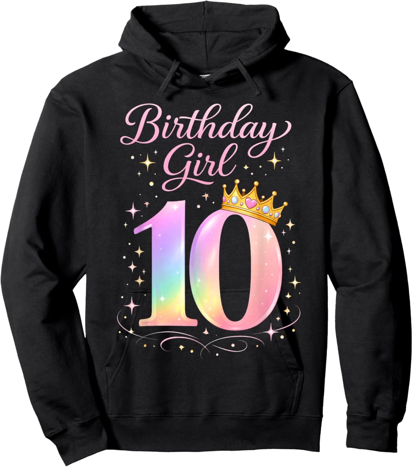 10th Birthday for Girls Ten 10 Year Old Hoodie - Hoodie | Black