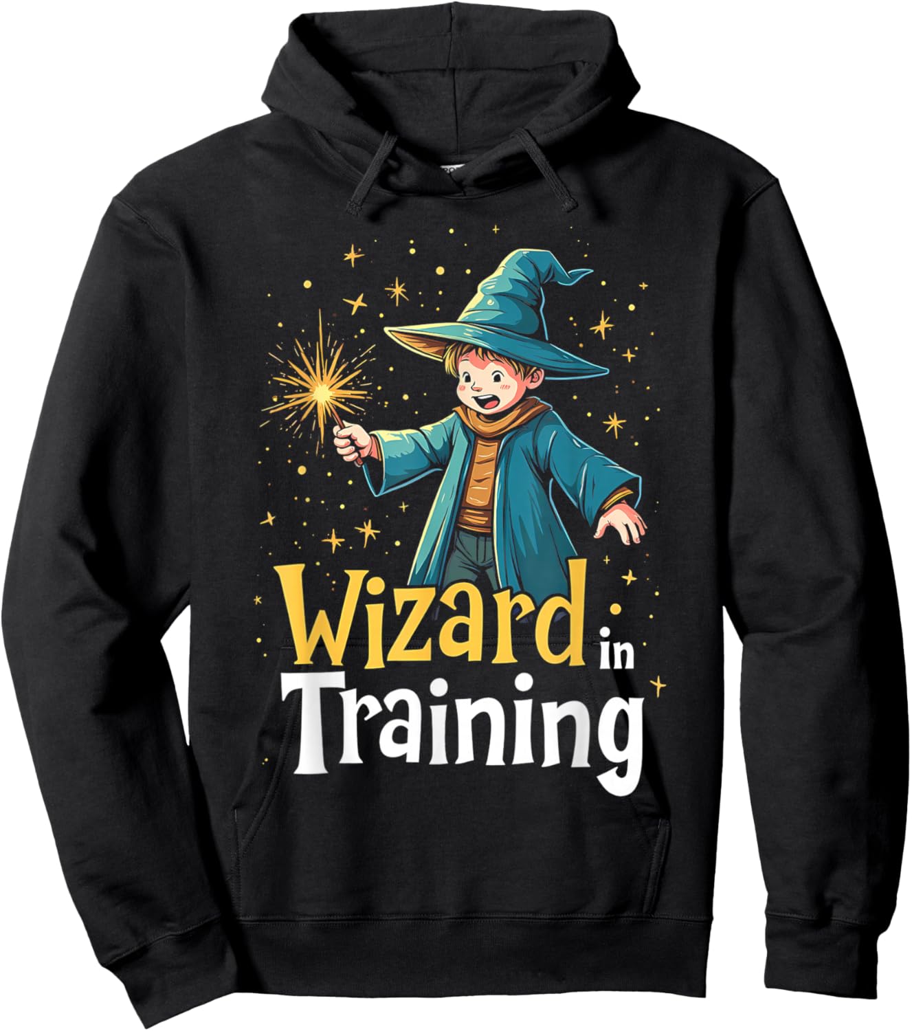 Wizard in Training Cute Young Sorcerer Magic Spell Caster Hoodie - Hoodie | Black