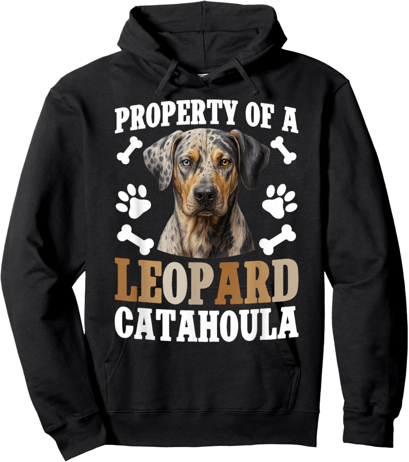 Property of A Catahoula Leopard Dog Owner Catahoula Lover Hoodie - Hoodie | Black