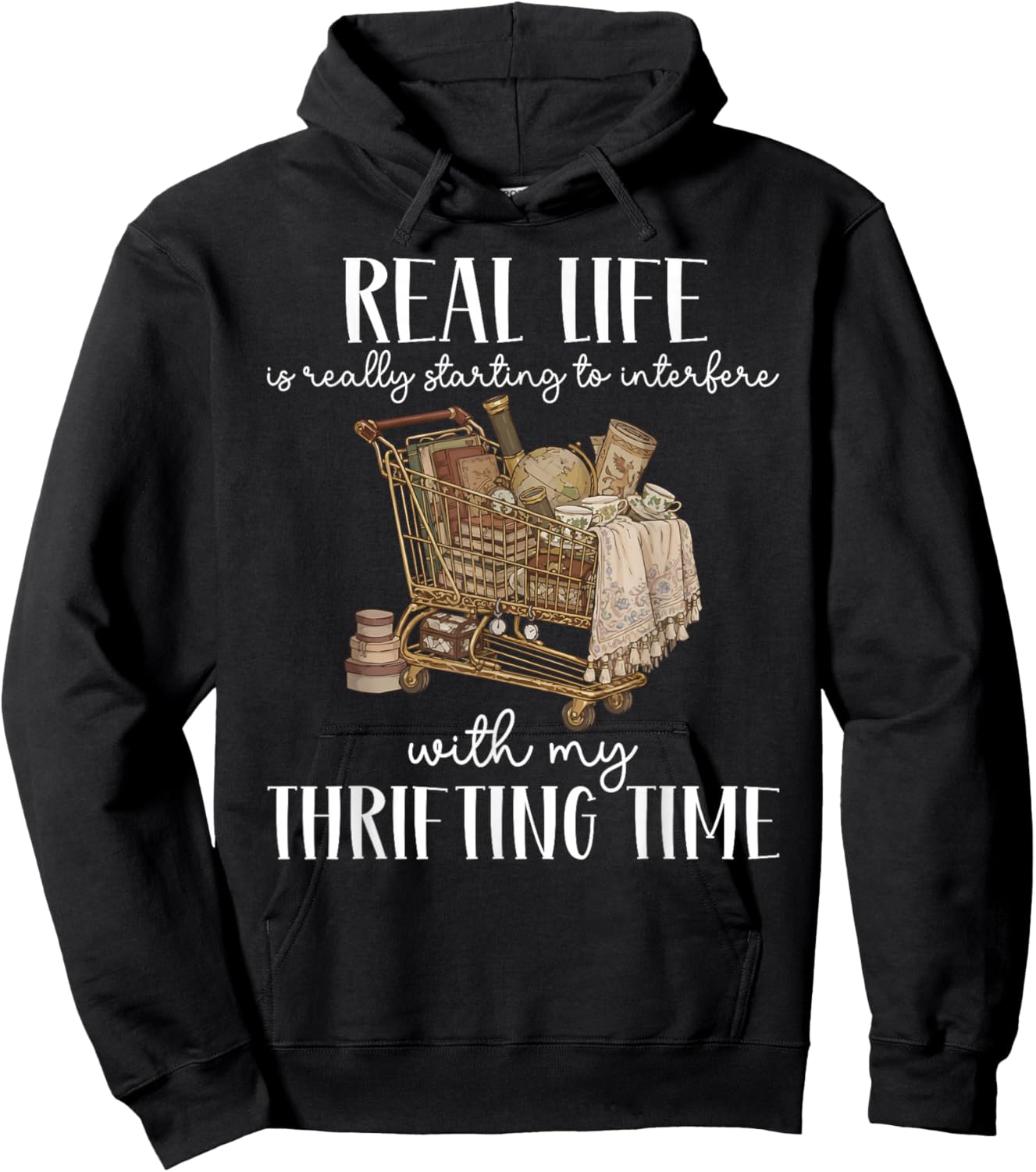My Thrifting Time Thrift Thrifter Thrift Store Hoodie - Hoodie | Black
