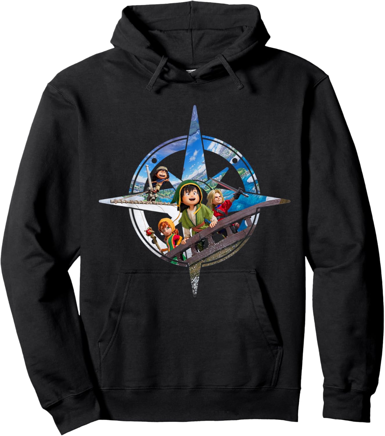 Dragon Quest VII Reimagined Compass Pink Hoodie - Hoodie | Black