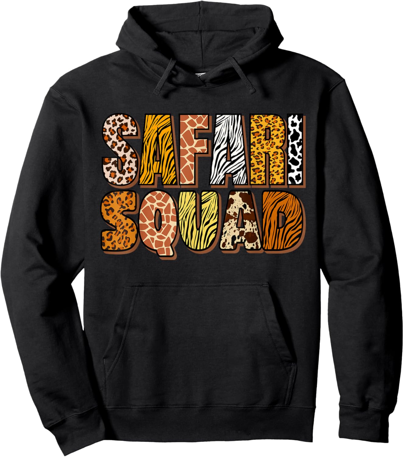 Safari Squad Africa Animal Skin for Boys Girls Children Men Hoodie - Hoodie | Black
