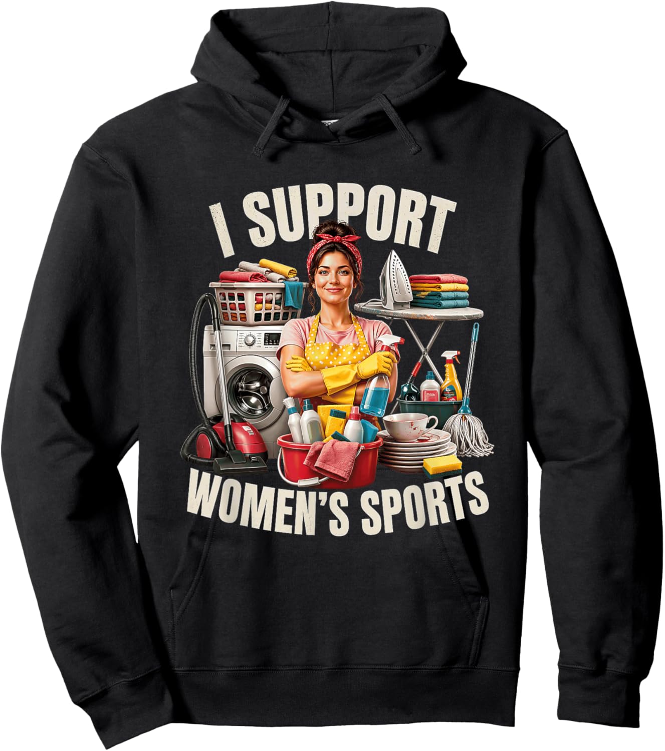 I Support Frauen Sport Humor Antifeminismus Backlash Zitat Hoodie - Hoodie | Black