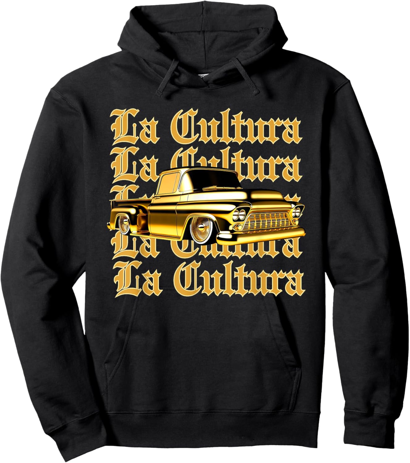 Chicano Mexican Culture Lowrider Classic La Cultura Truck Hoodie - Hoodie | Black