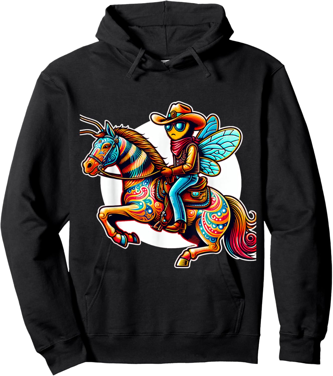 Bee Cowboy on Horse Hoodie - Hoodie | Black